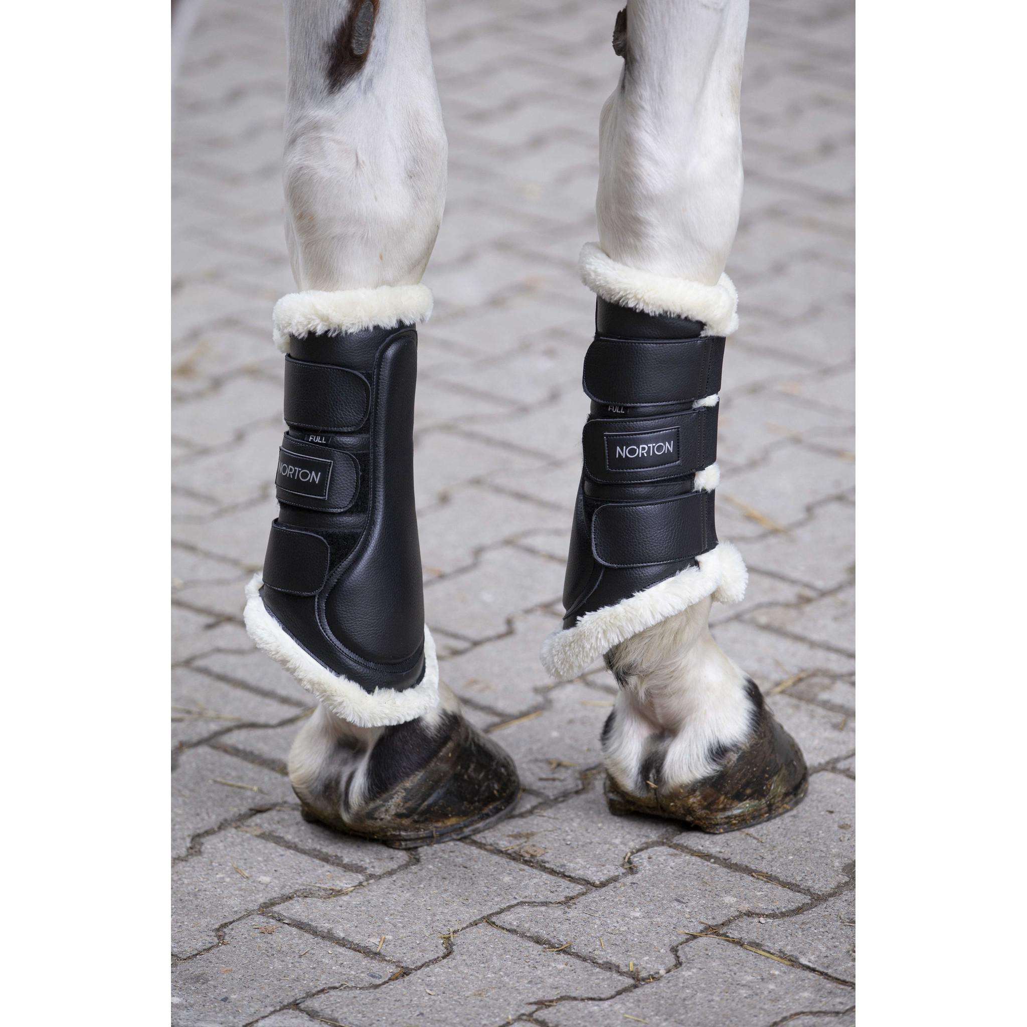 Norton Synthetic Sheepskin closed tendon boots Black 530212201