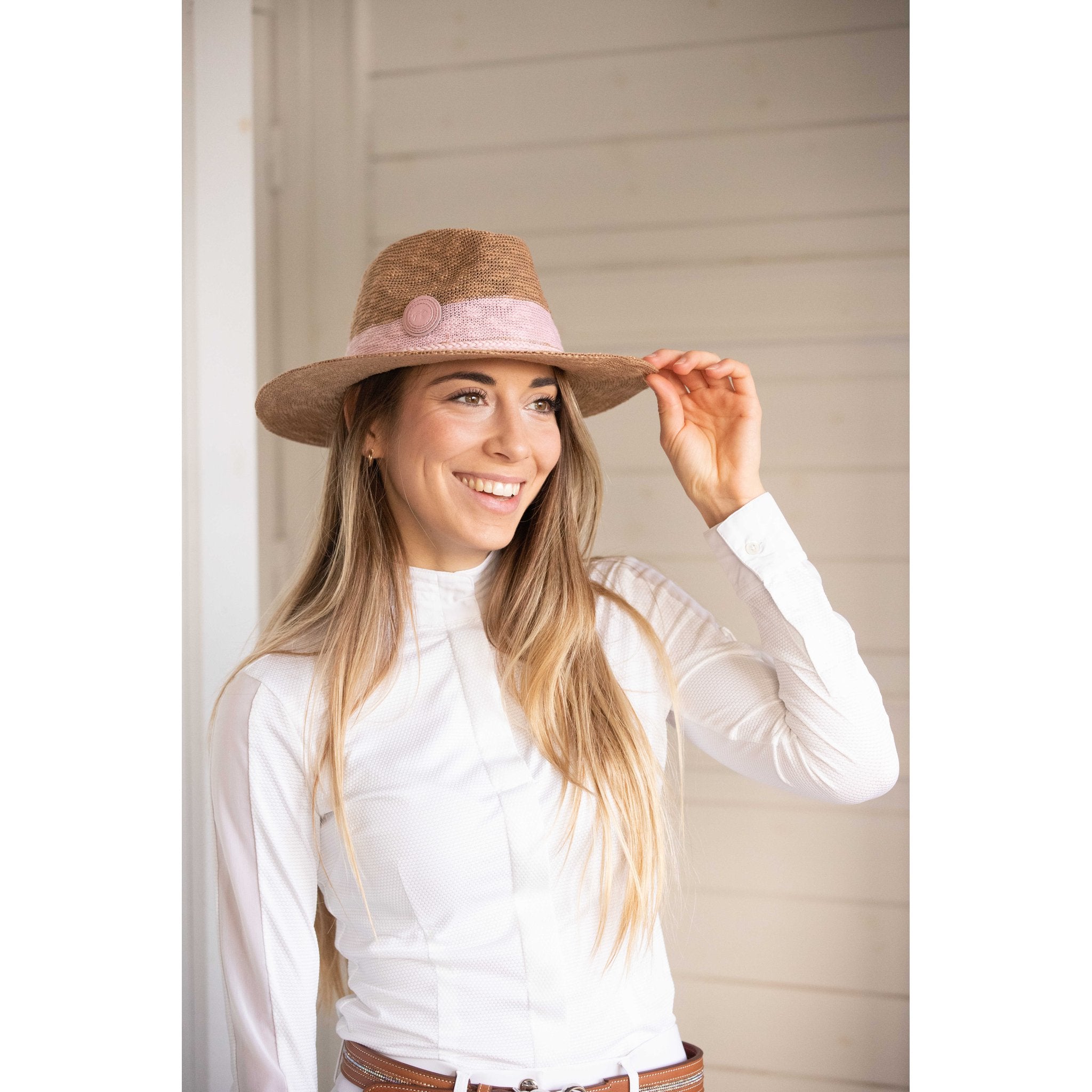 Penelope Raphie Hat Beige/pink - 993806513_ambi_3