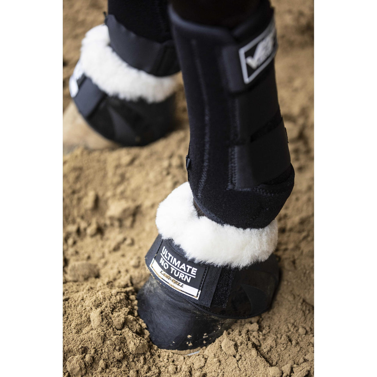 Lami-Cell No Turn Sheepskin Fetlock Boots - Black - 545512203_ambi_4