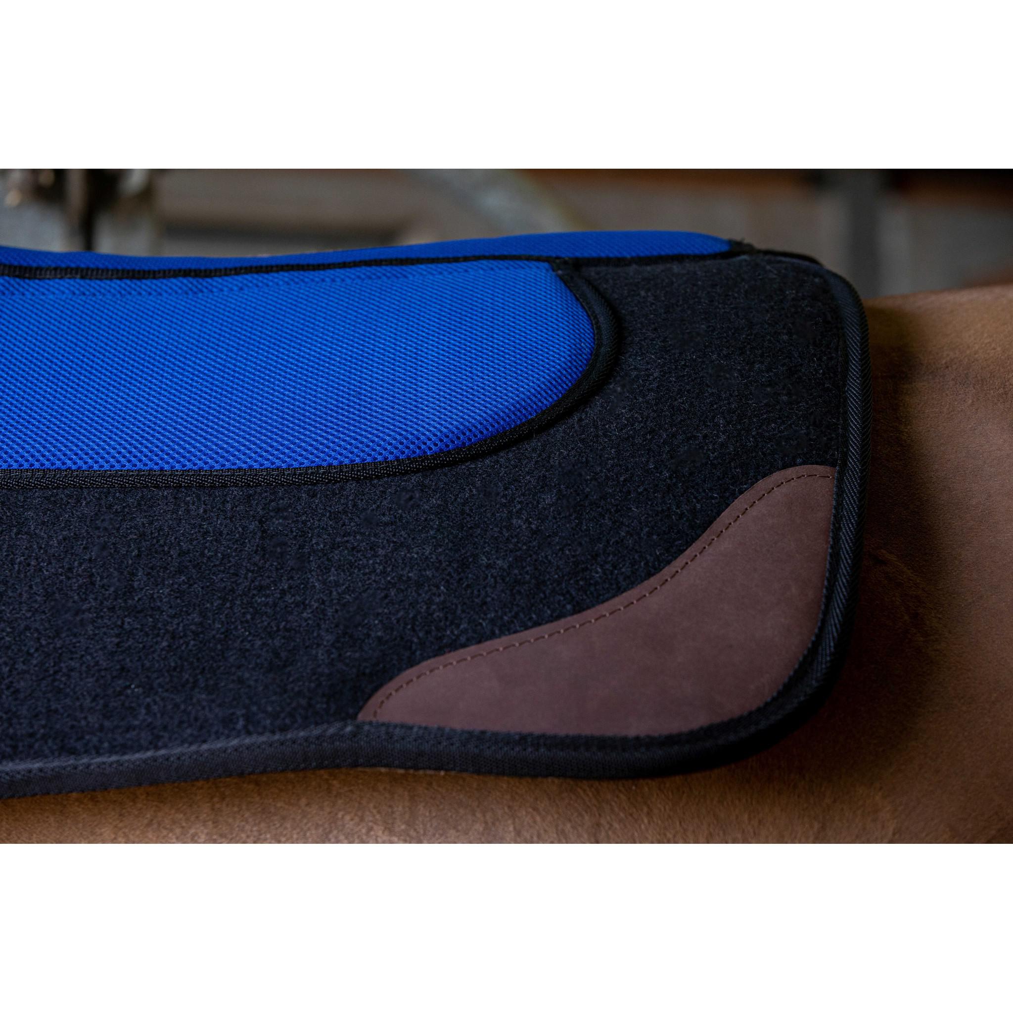 Westride Pro Felt and Foam Western saddle pad Black/blue 801108002