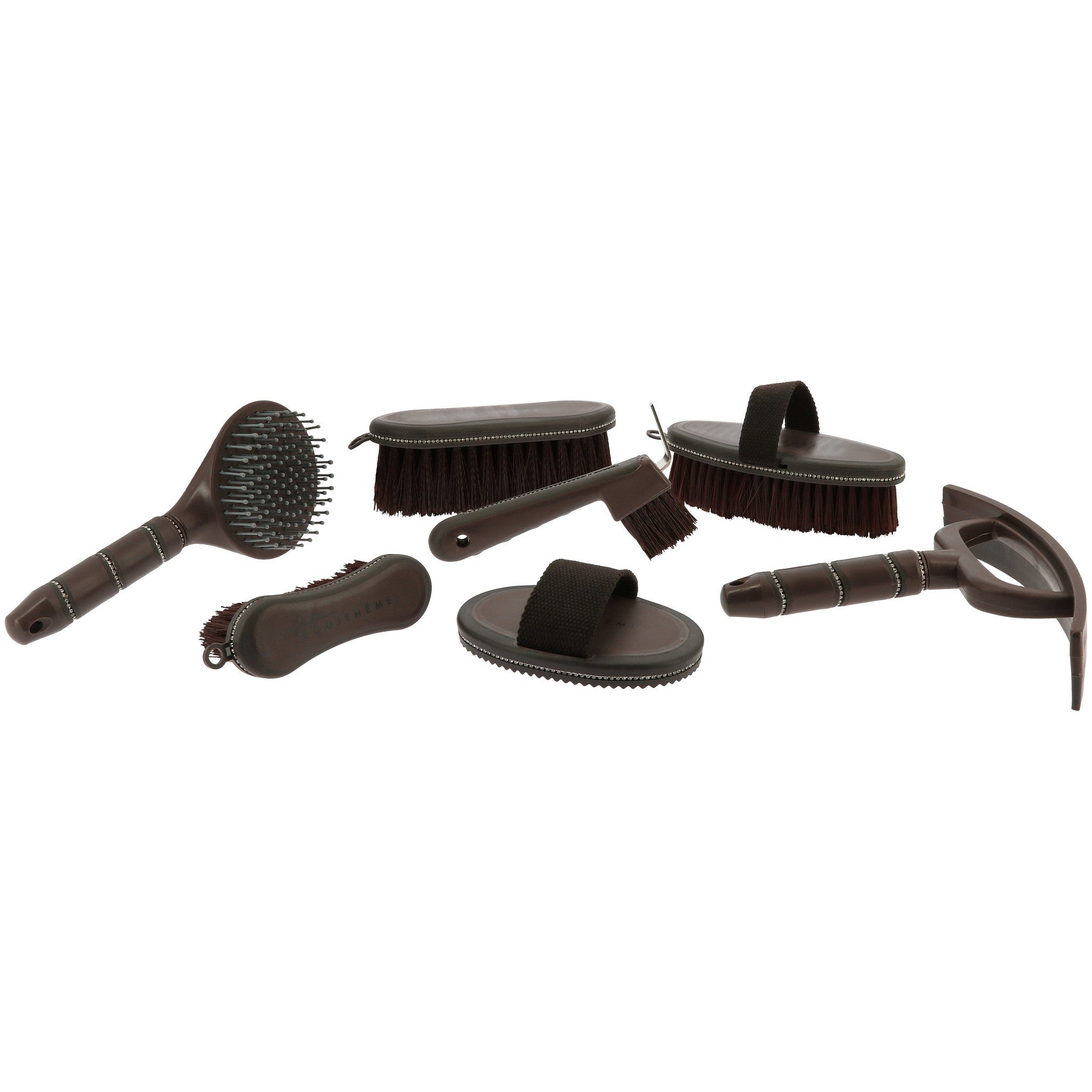 Je t'aime EQUITHÈME Strass Mane and Tail Brush Brown 312047004