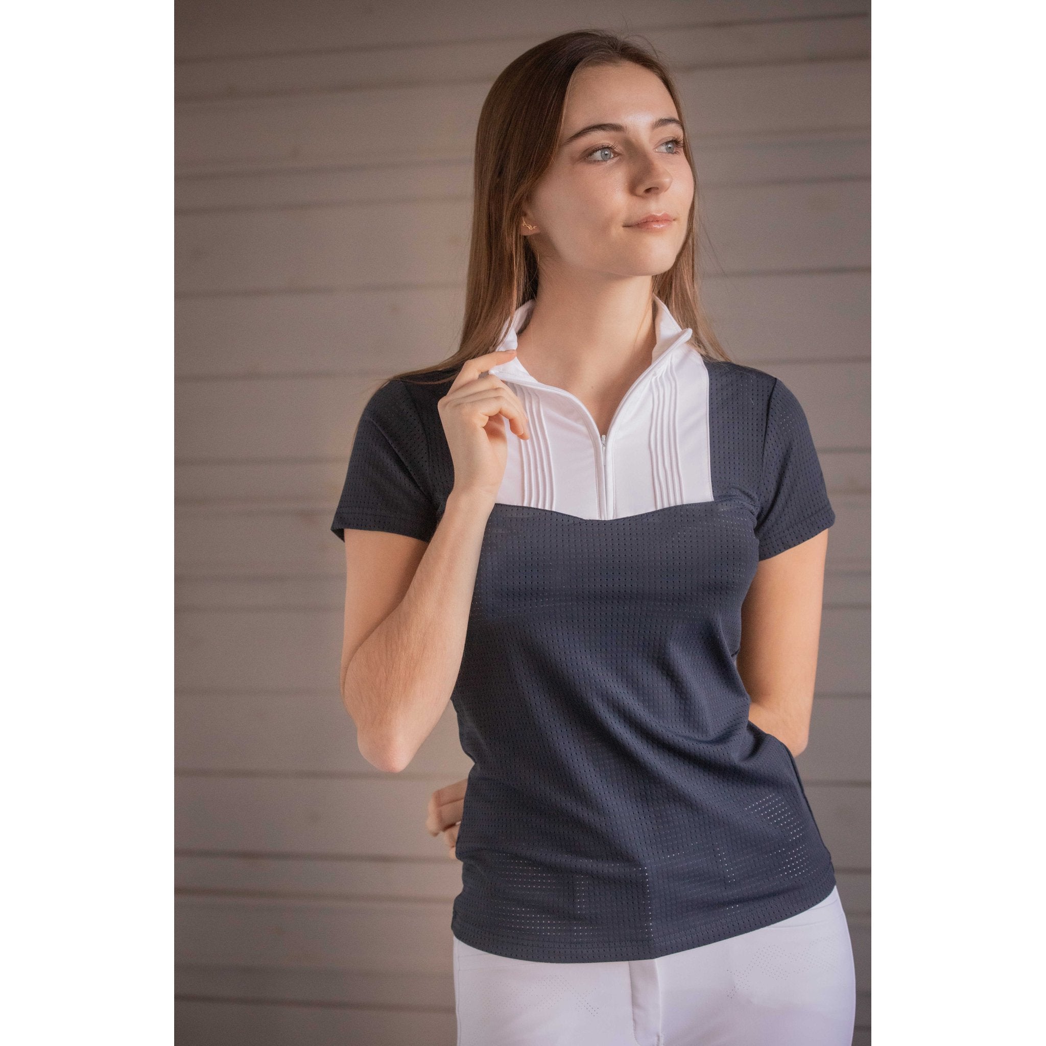 Penelope Florence Mesh Competition Polo - Women's Navy blue - 987924071_ambi_10