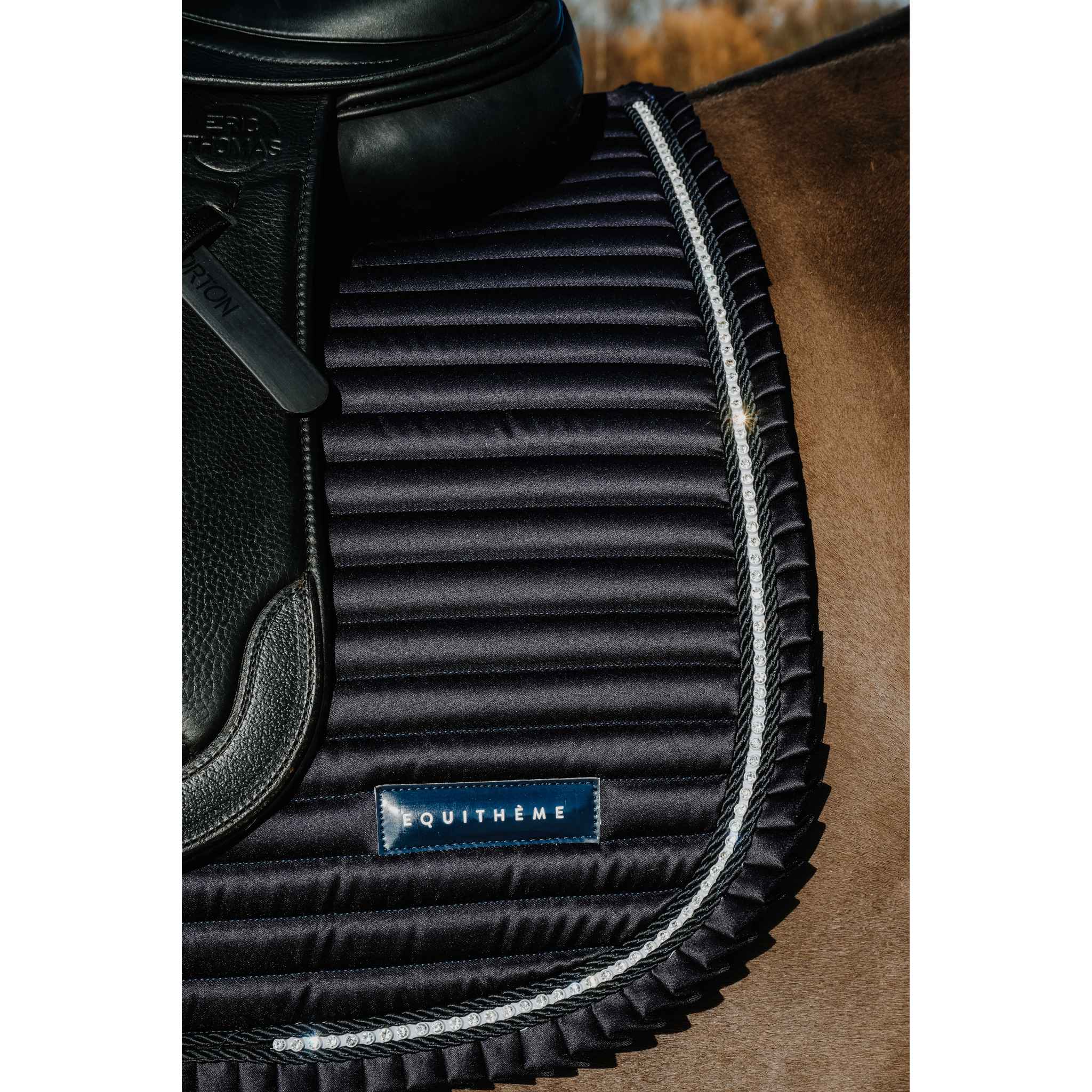 EQUITHÈME Glam Dressage Saddle Pad Navy blue - 204025007_ambi_3