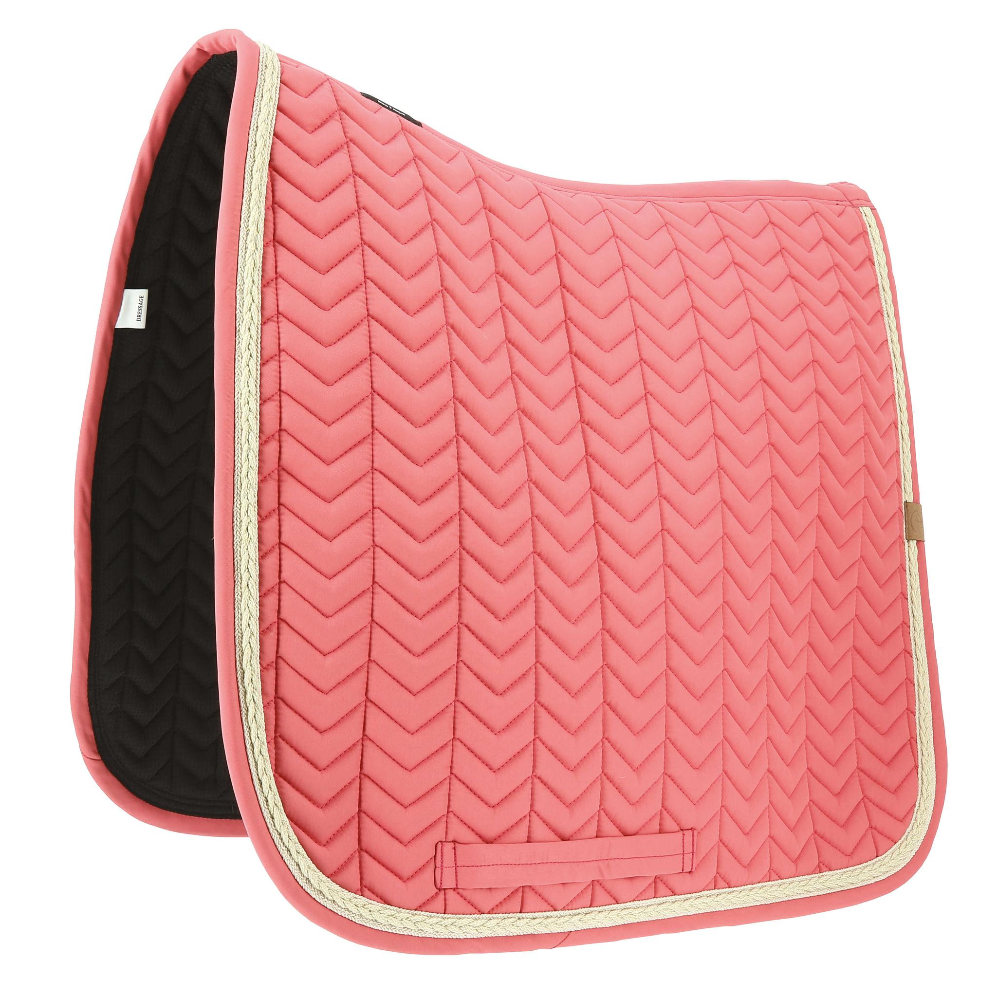 EQUITHÈME Softy Dressage Saddle Pad Raspberry - 204766035_packshot_1