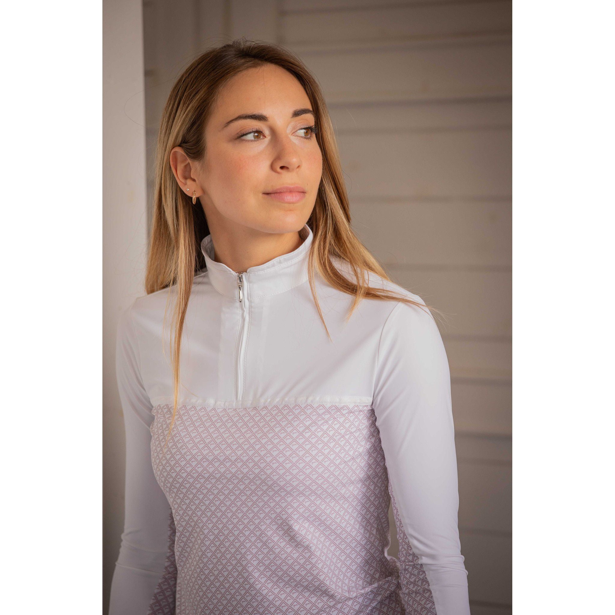 Pénélope Debbie Show Polo Shirt - Ladies White/pink 987920011