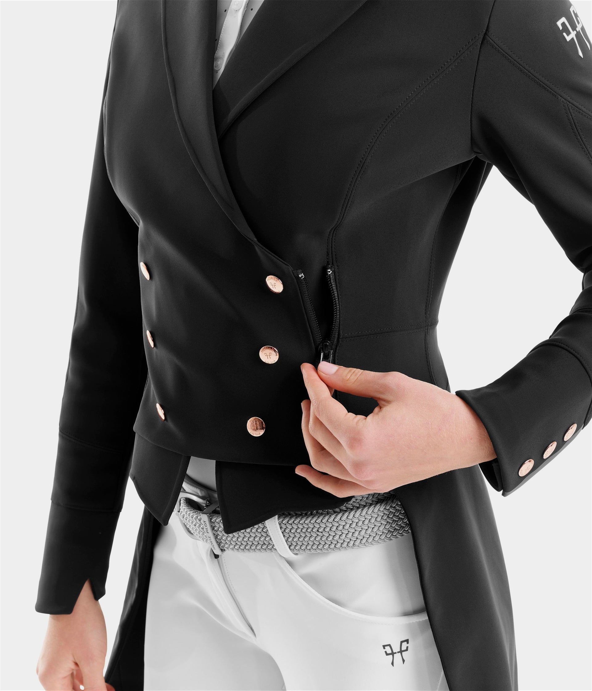 Horse Pilot Long Frac Jacket Women - Black