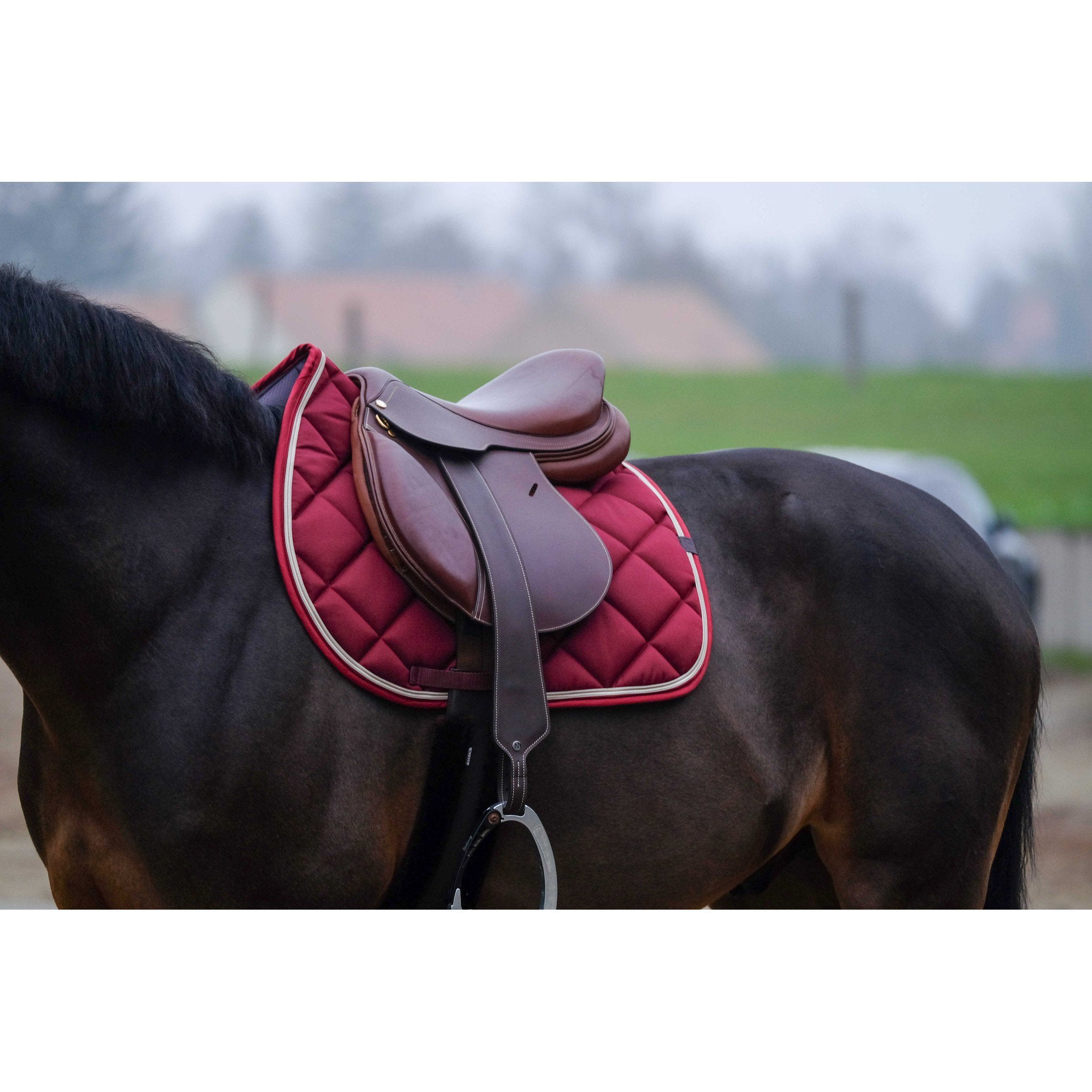 EQUITHÈME Classic Saddle pad - All purpose Burgundy 204773033
