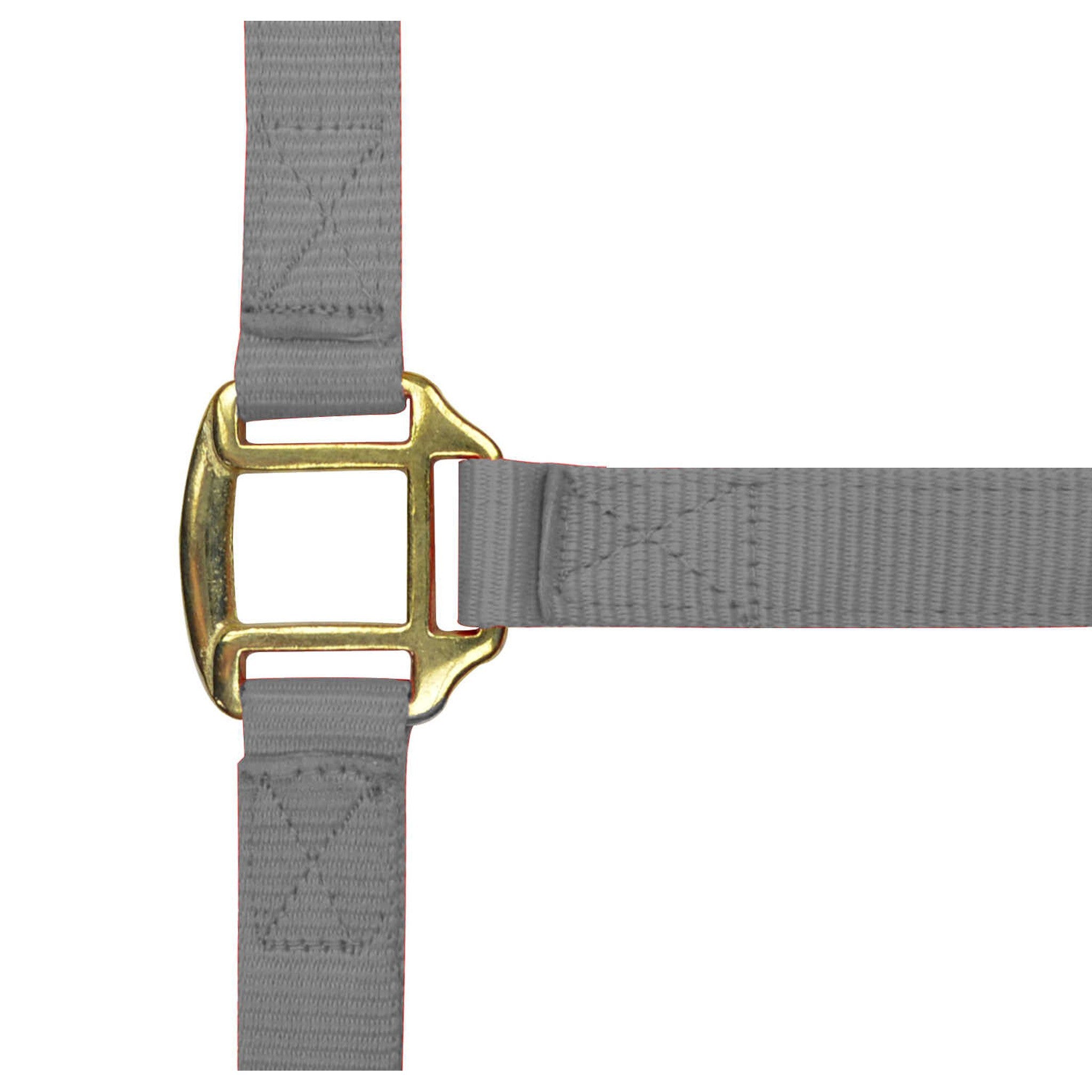 Norton Leather lined nylon headcollar Light grey 510185011
