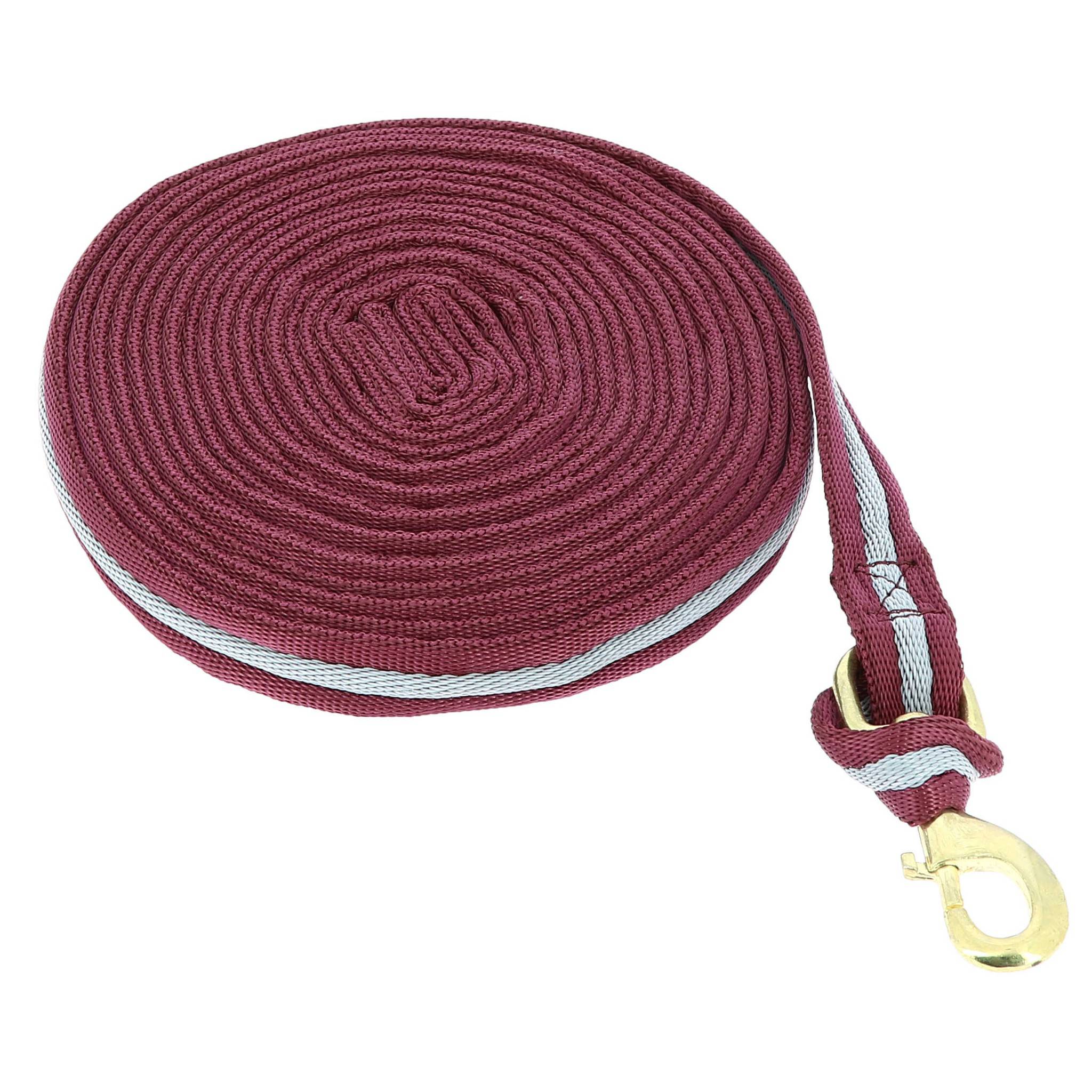 Norton Padded Lunging rein Burgundy/grey 520108331