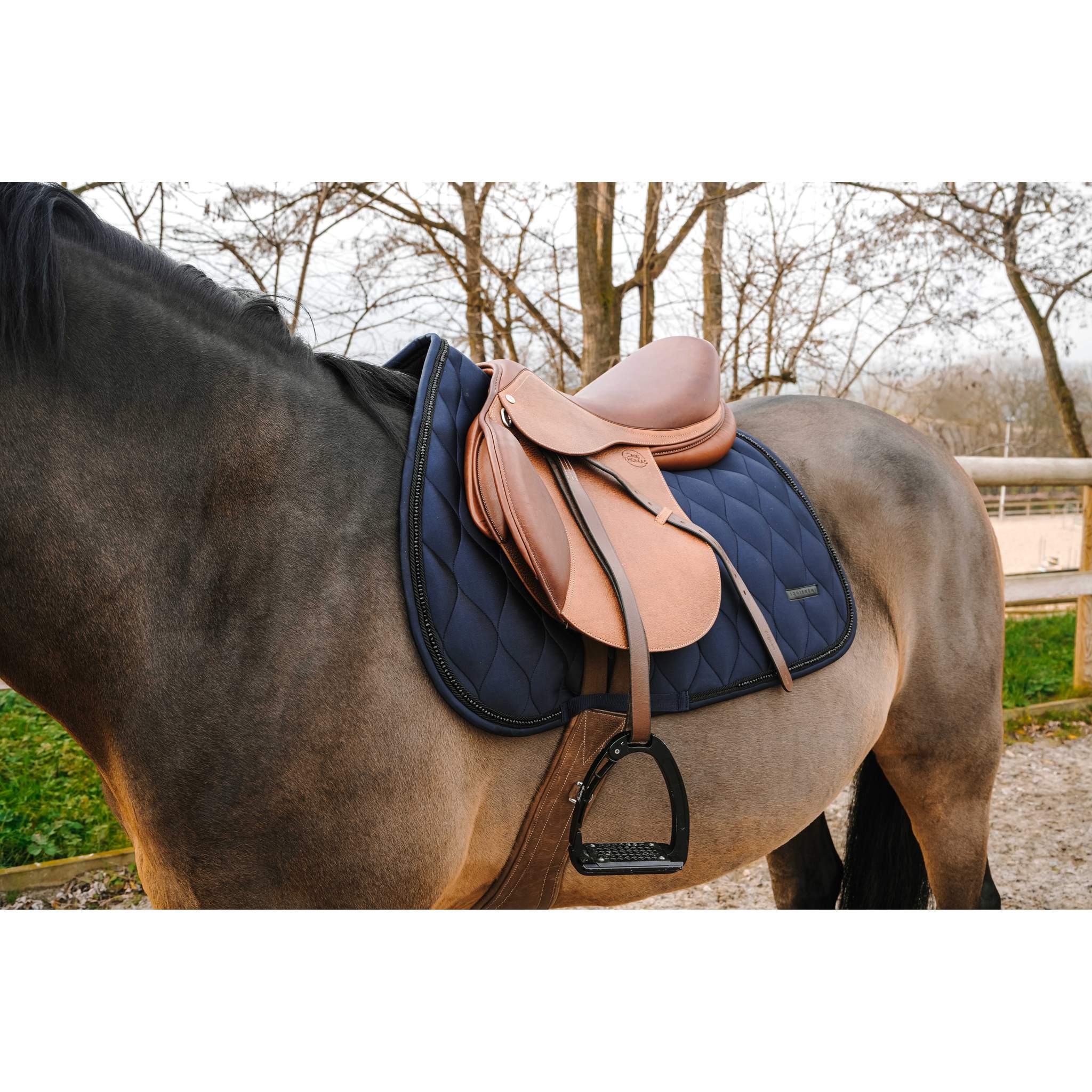 EQUITHÈME Pearl All-Purpose Saddle Pad Navy blue - 204023007_ambi_3