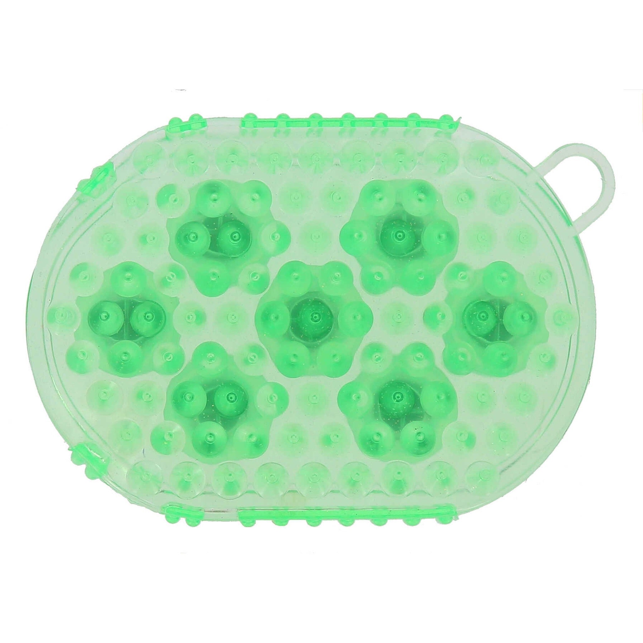 Curry comb and massage double sided glove Light green 700147008