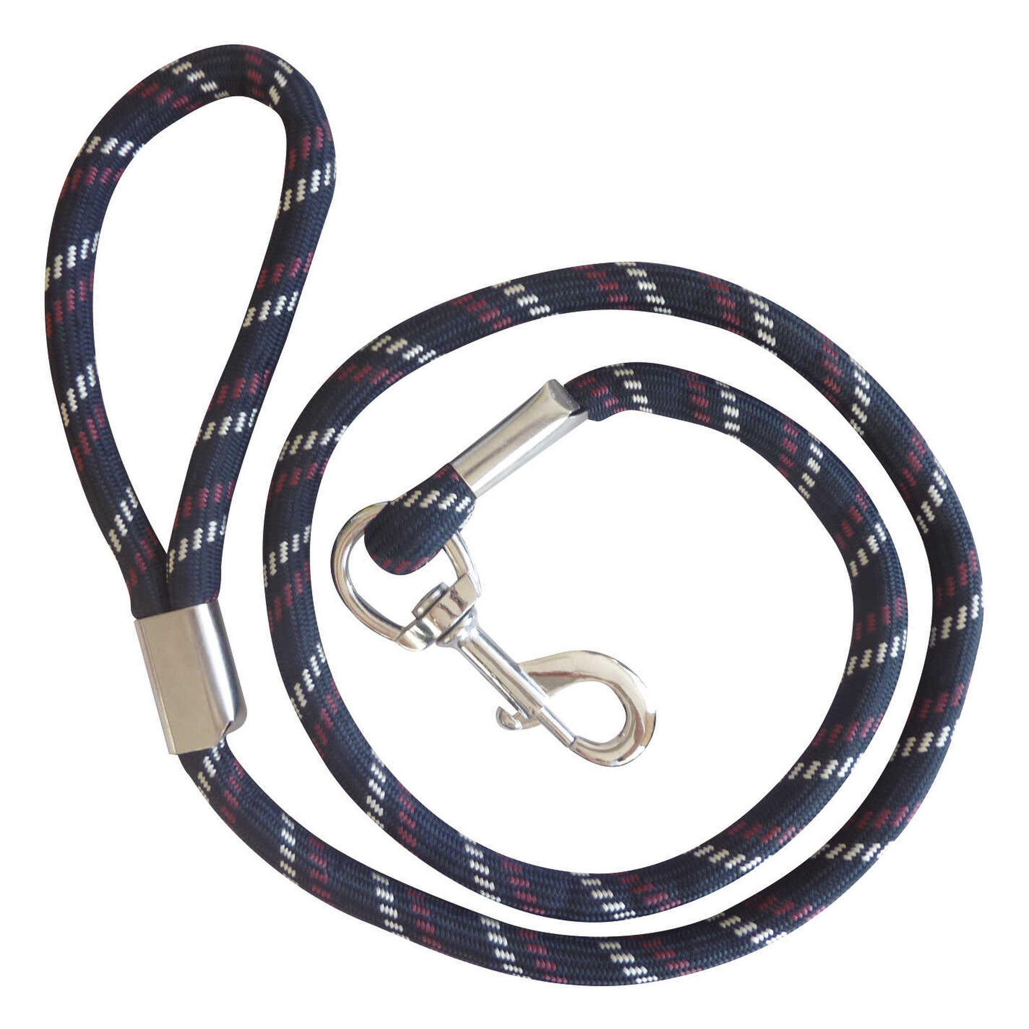 Diego&Louna Thick rope leash Navy/burgundy/white 409305733