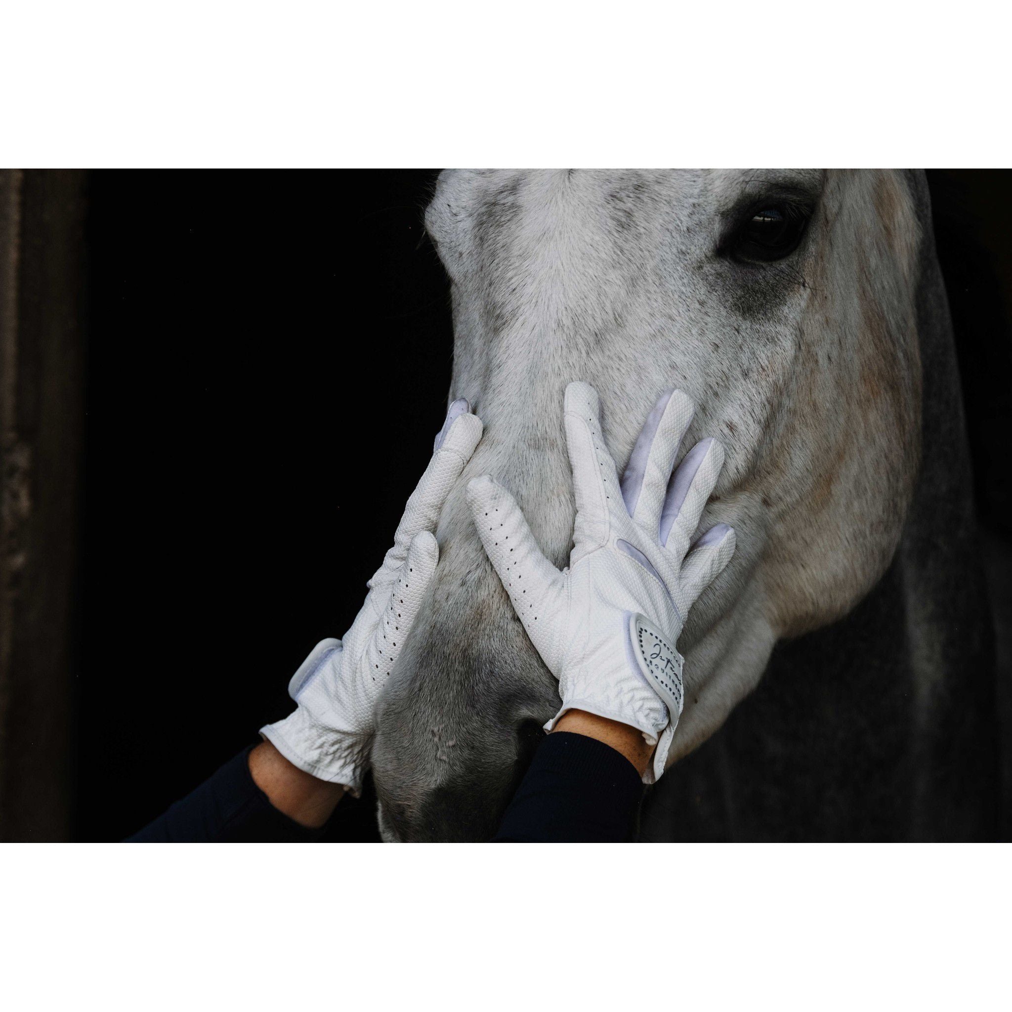 Je t’aime EQUITHÈME Strass Gloves - Adult White 930016012