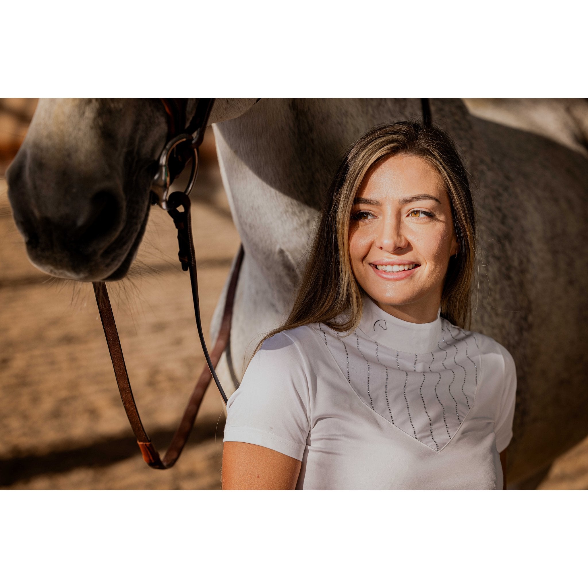 EQUITHÈME Funza Show Polo - Women - White - 962104012_ambi_4