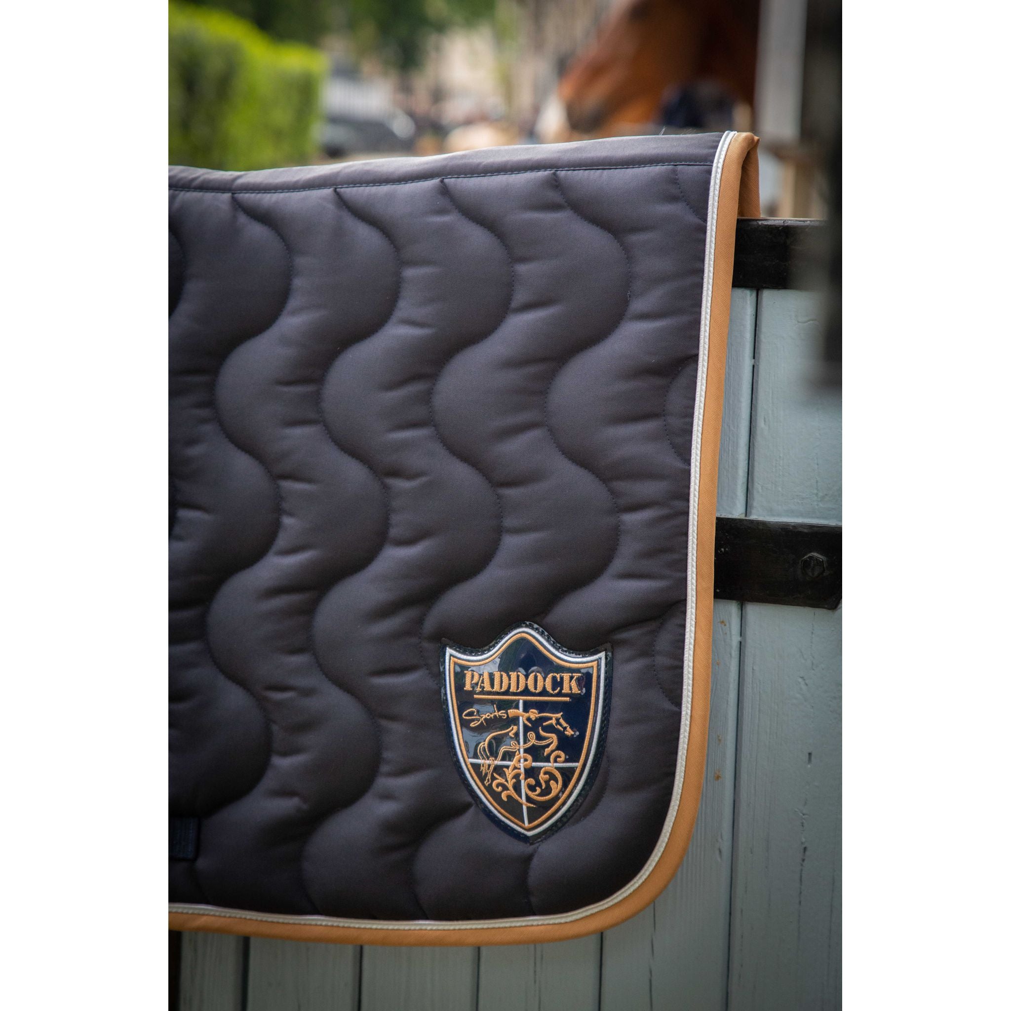 Paddock Sports Origin Saddle Pad with Crest - All-Purpose Navy blue - 204742007_ambi_6