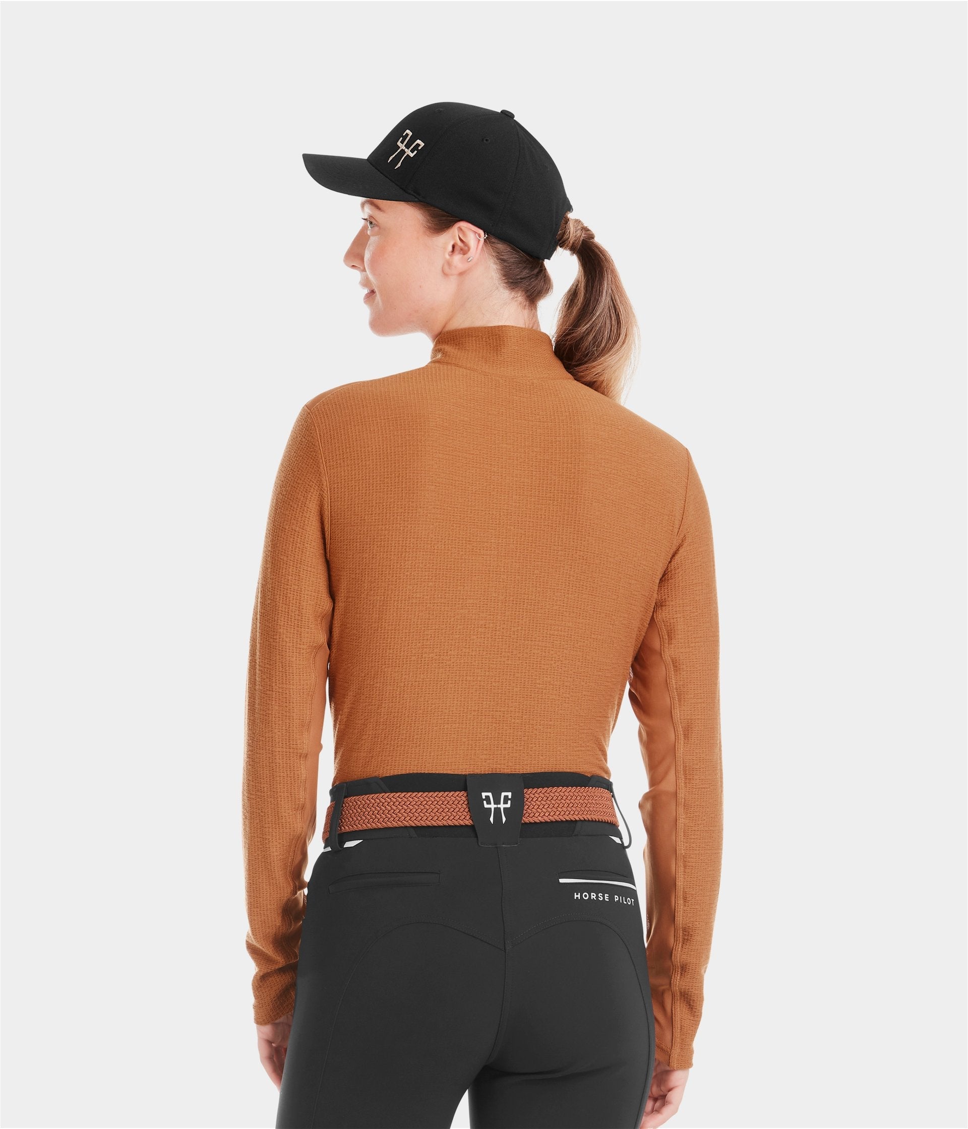 Horse Pilot Suntech Shirt Women - Gold Brown