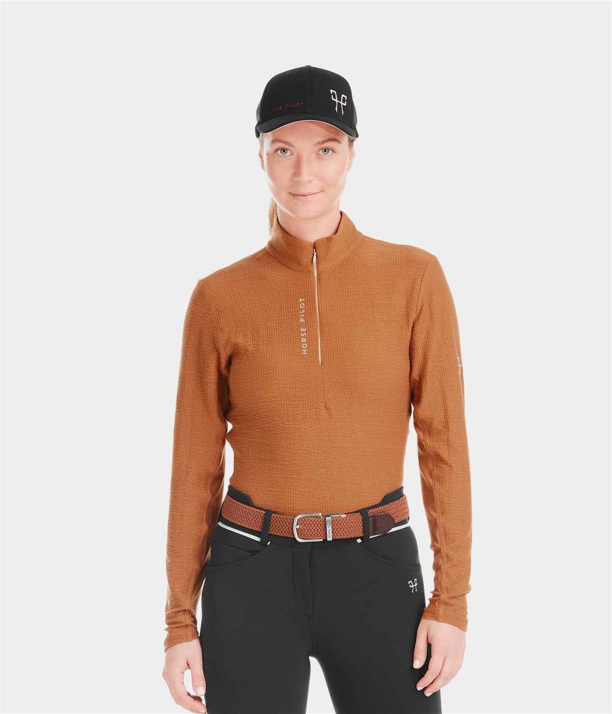 Horse Pilot Suntech Shirt Women - Gold Brown