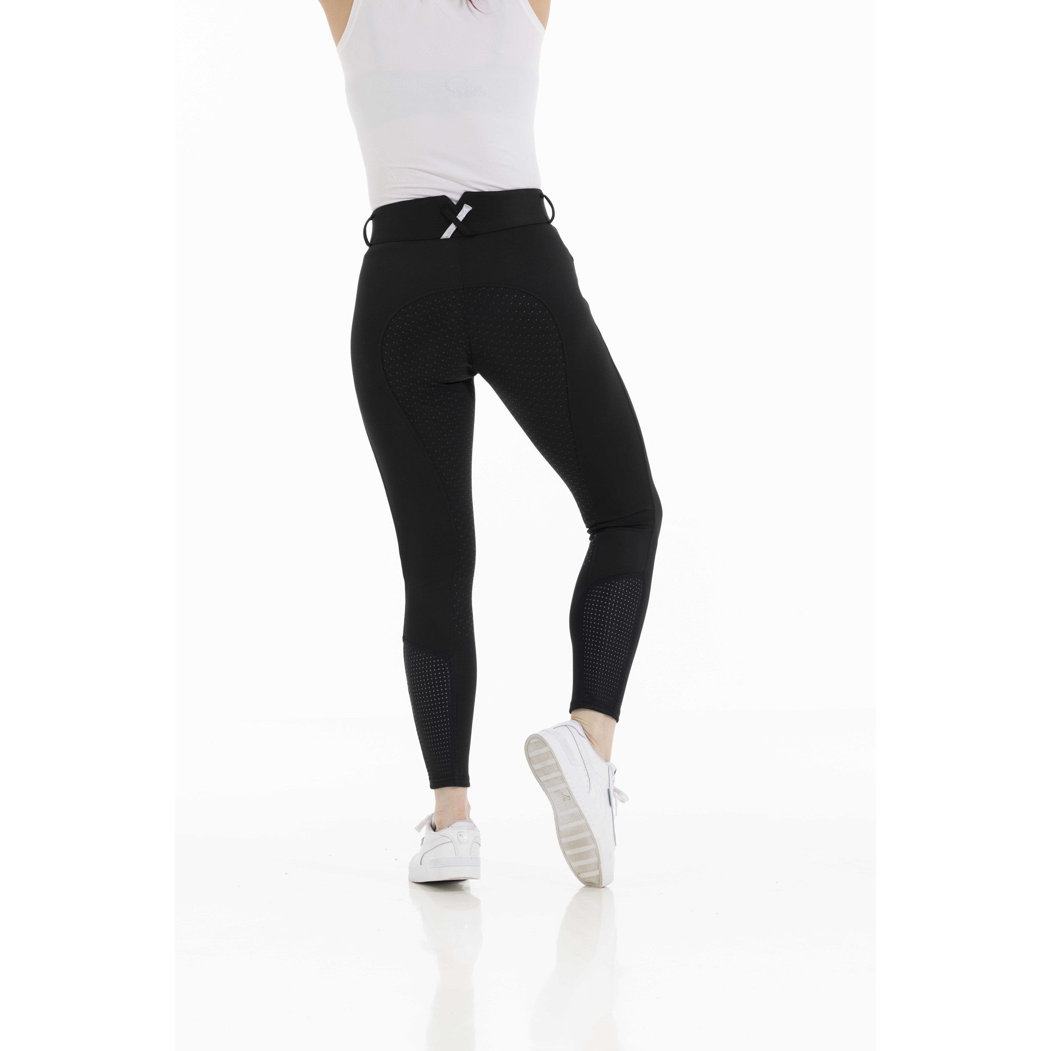 EQUITHÈME Claudine Breeches with silicone full seat - Ladies Black 979788236