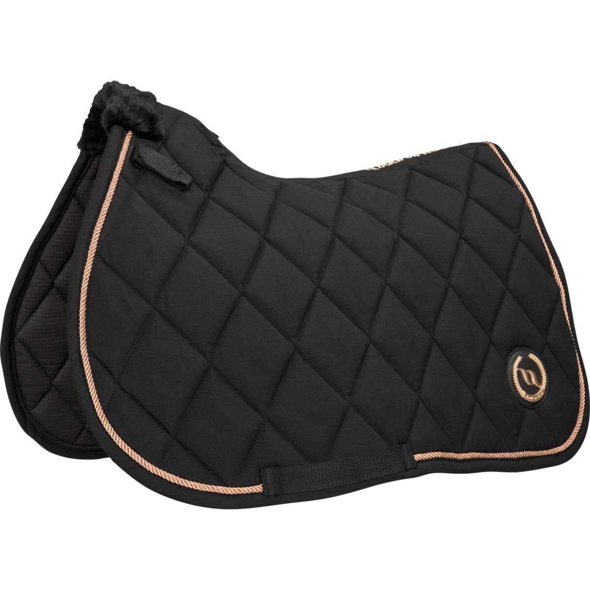 Back on Track® Haze Collection saddle pad - Dressage Black/golden pink b23529003