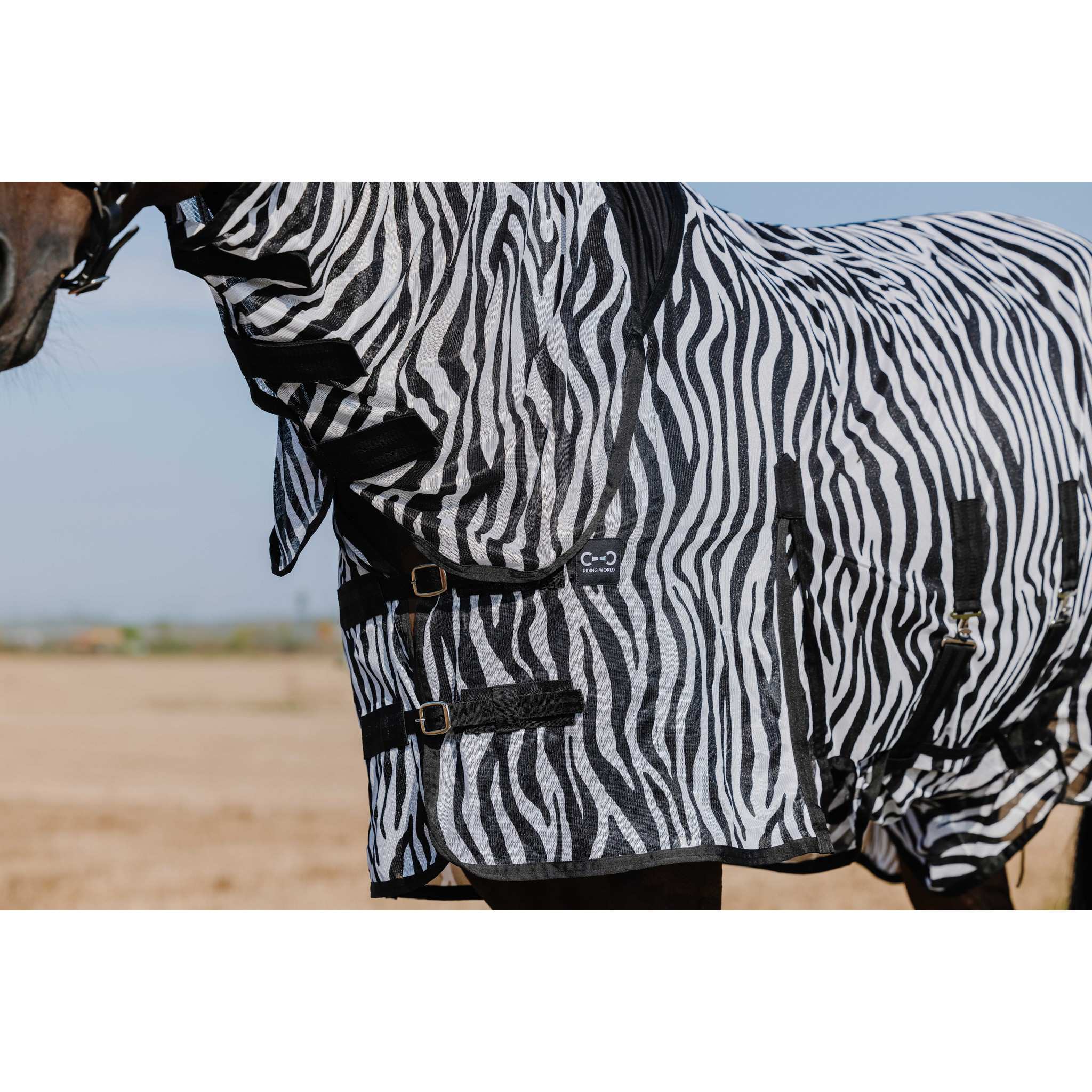 Riding World Belly Mesh Sheet - Combo Zebra 400726063