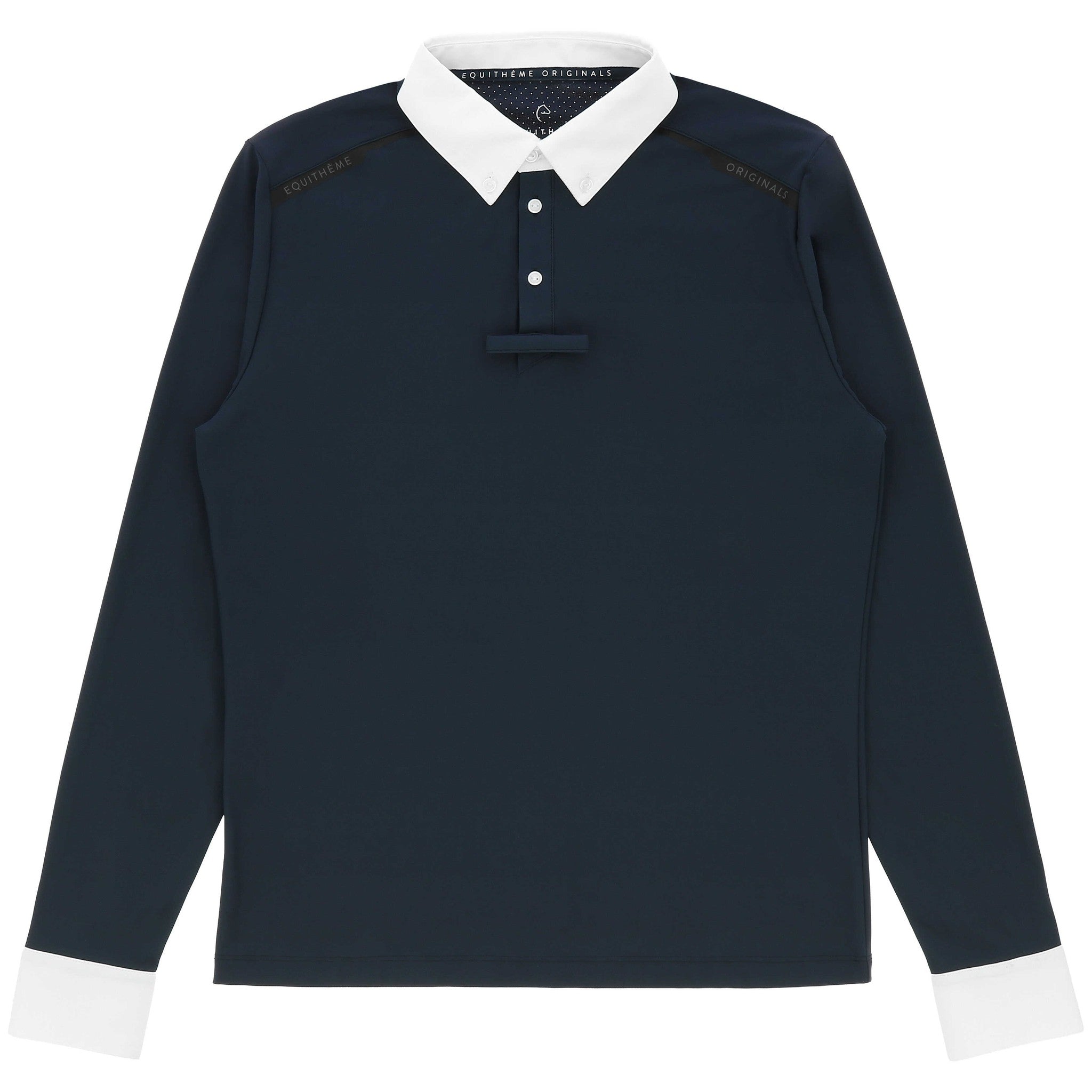 EQUITHÈME Adrien Long Sleeve Competition Polo Navy blue - 962115073_packshot_1
