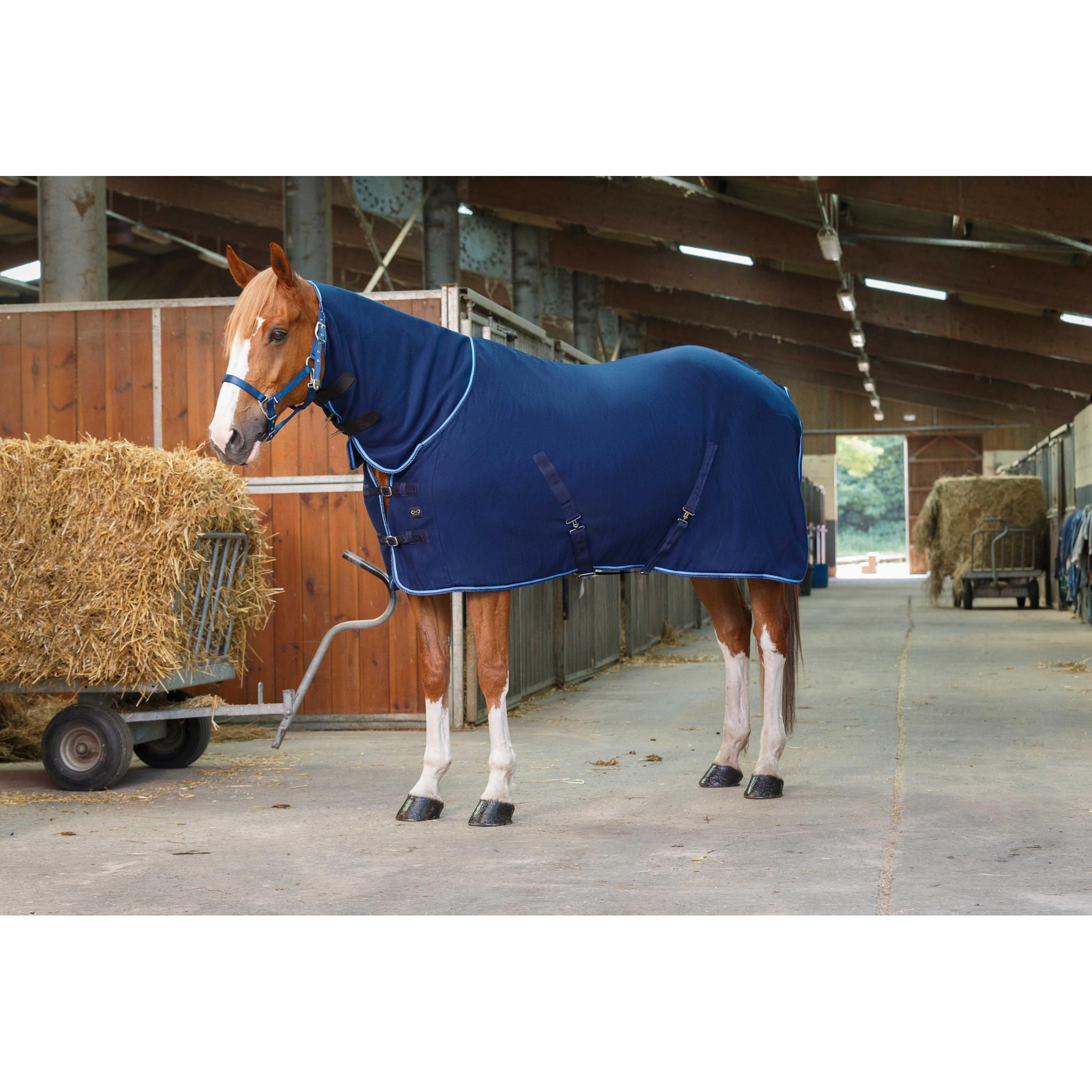 Riding World Polar fleece sheet - Combo Navy/light blue 400638763