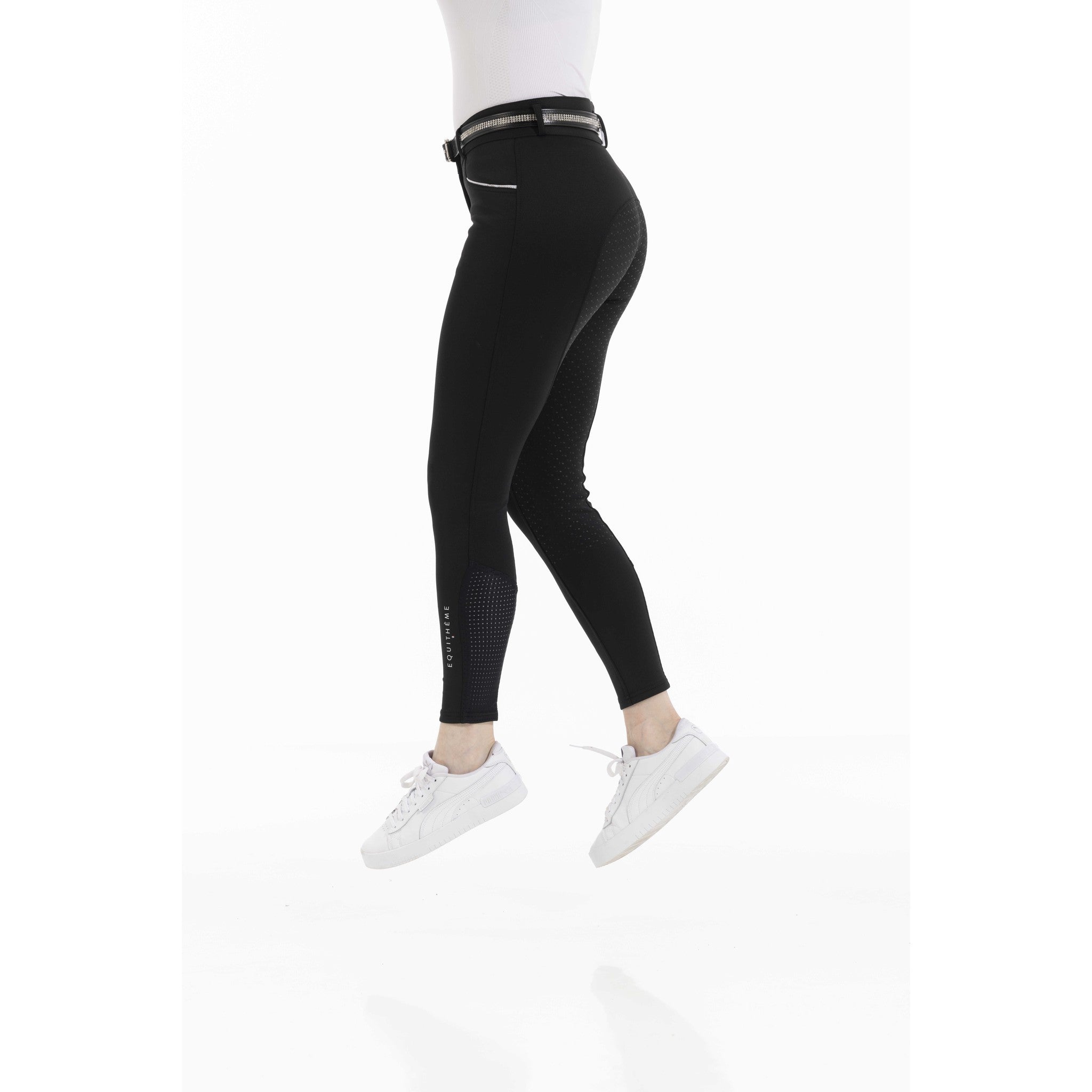 EQUITHÈME Claudine Breeches with silicone full seat - Ladies Black 979788236