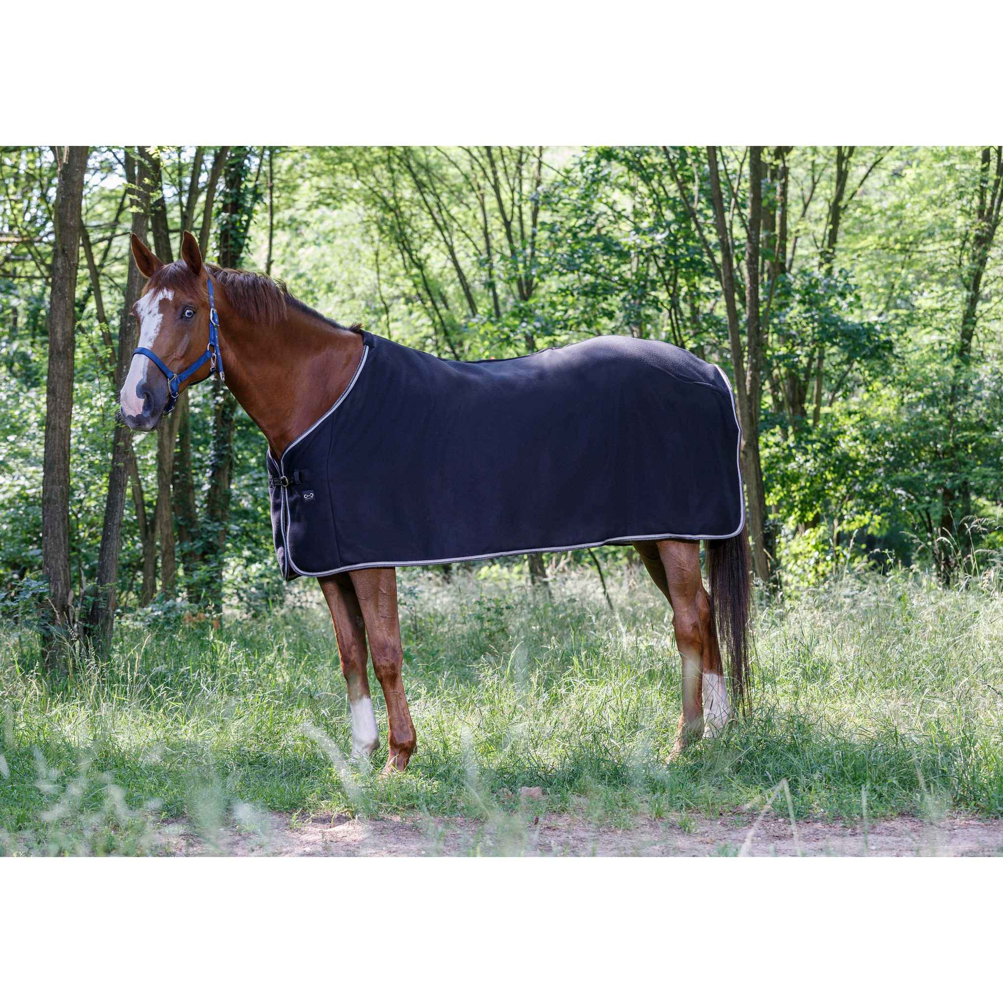 Riding World Polar fleece sheet Black/grey 400636263