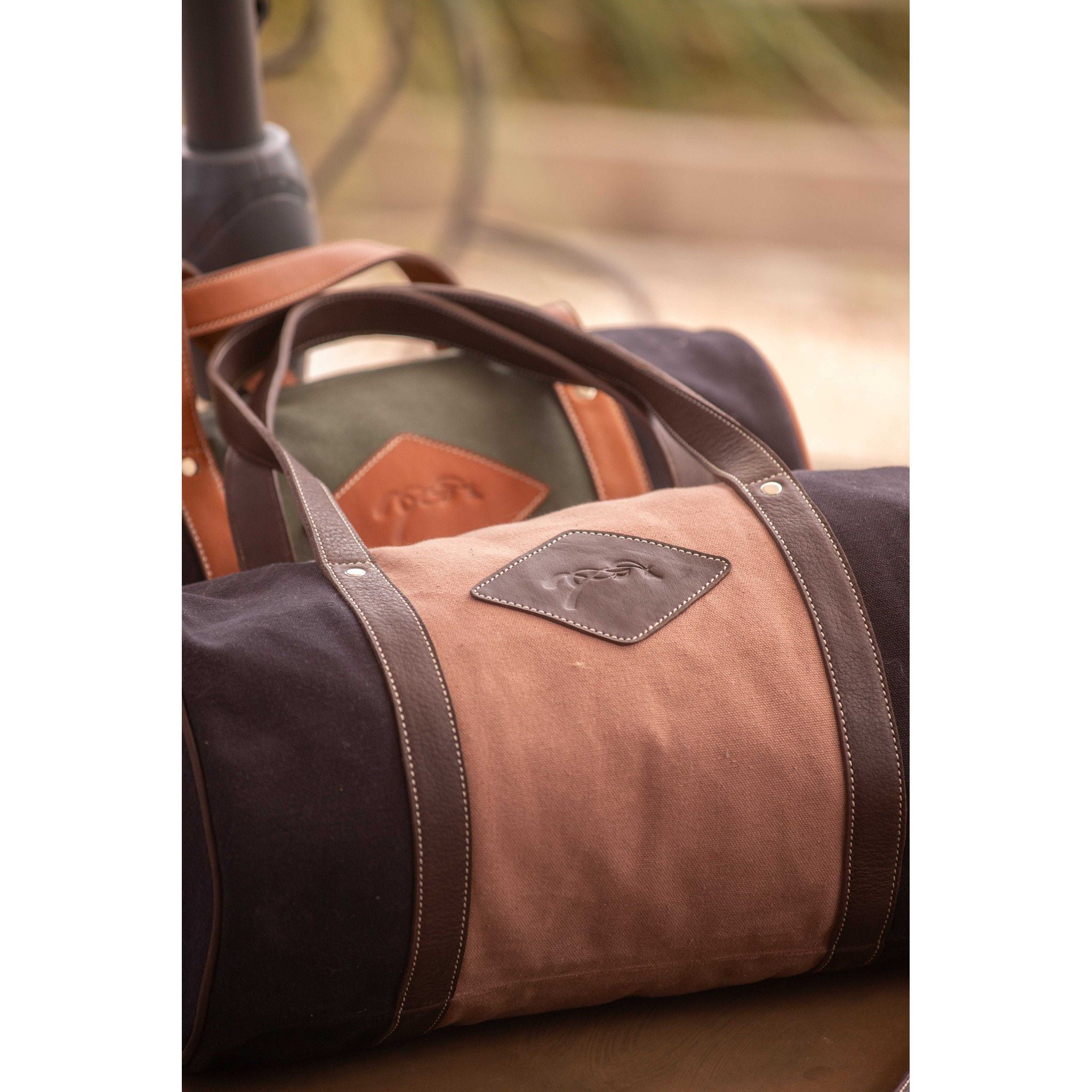 Pénélope Canvas Bowl Bag - Medium Black/Old Pink 936223162