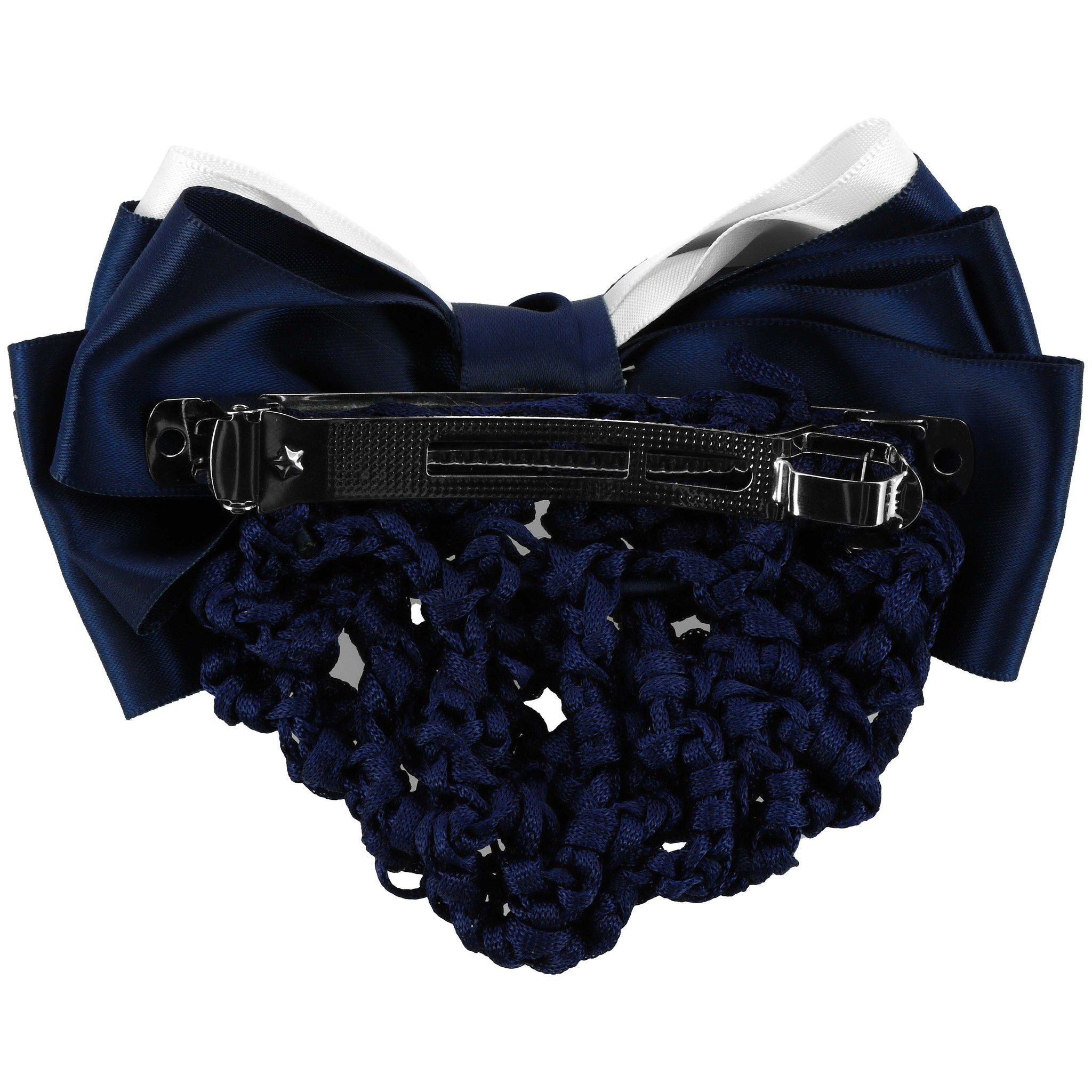EQUITHÈME Duo Hair Net Barrette Navy/white 930248201