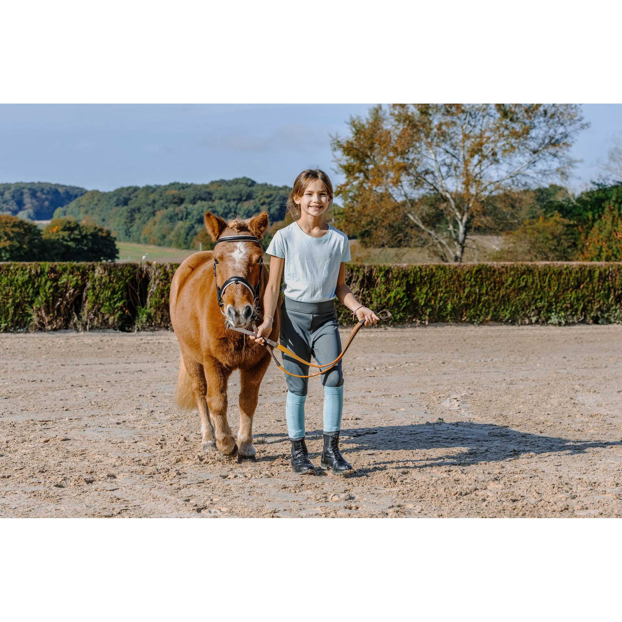 EQUITHÈME Birdy Silicone Full Seat Leggings - Kids Khaki 979172910