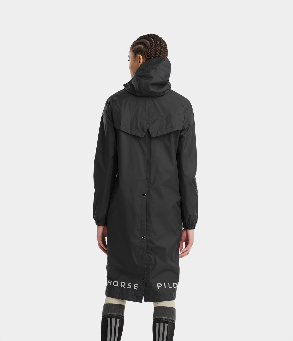 Horse Pilot Long Raintech Jacket Women - Navy