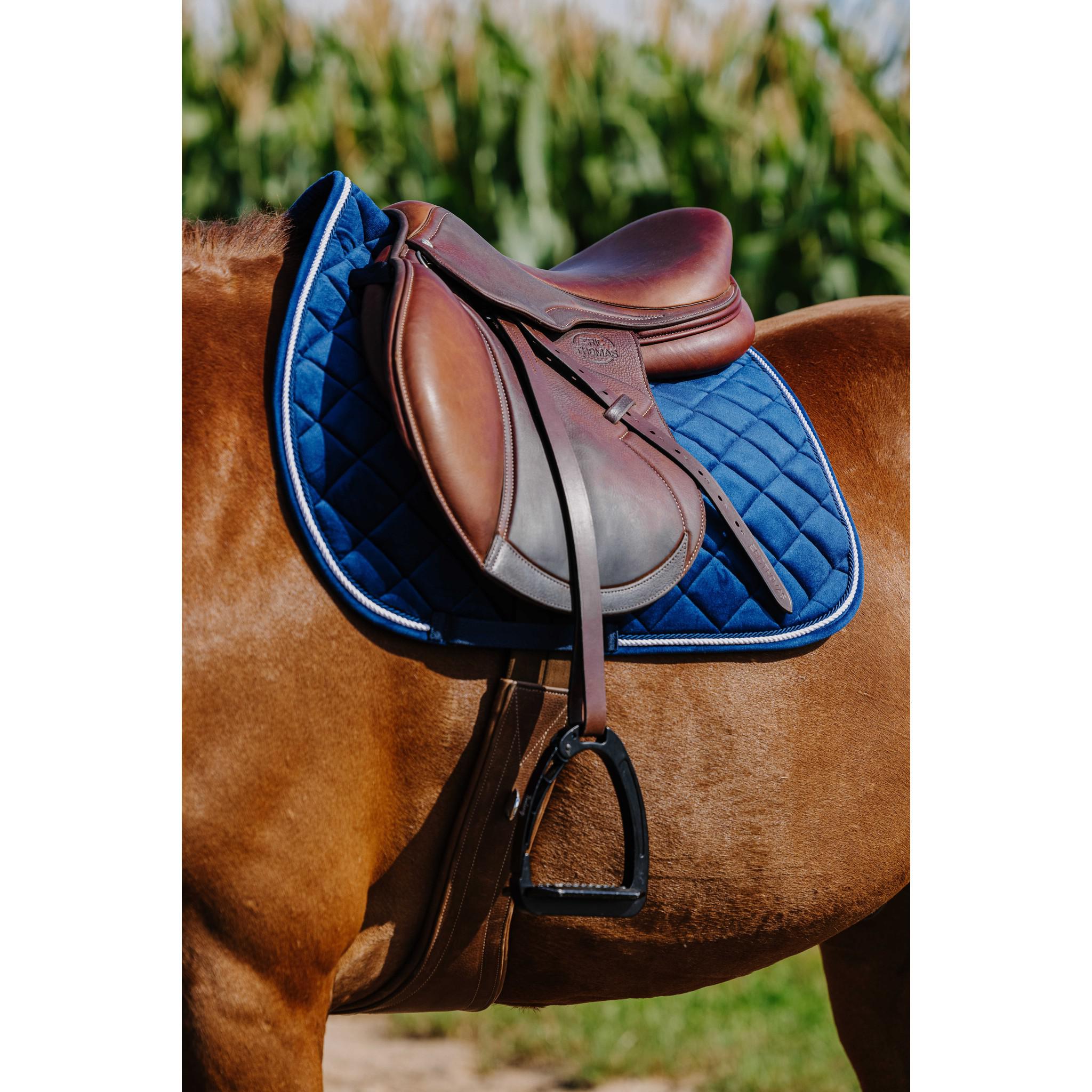 Riding World Velours saddle pad - All purpose Navy blue 204059007