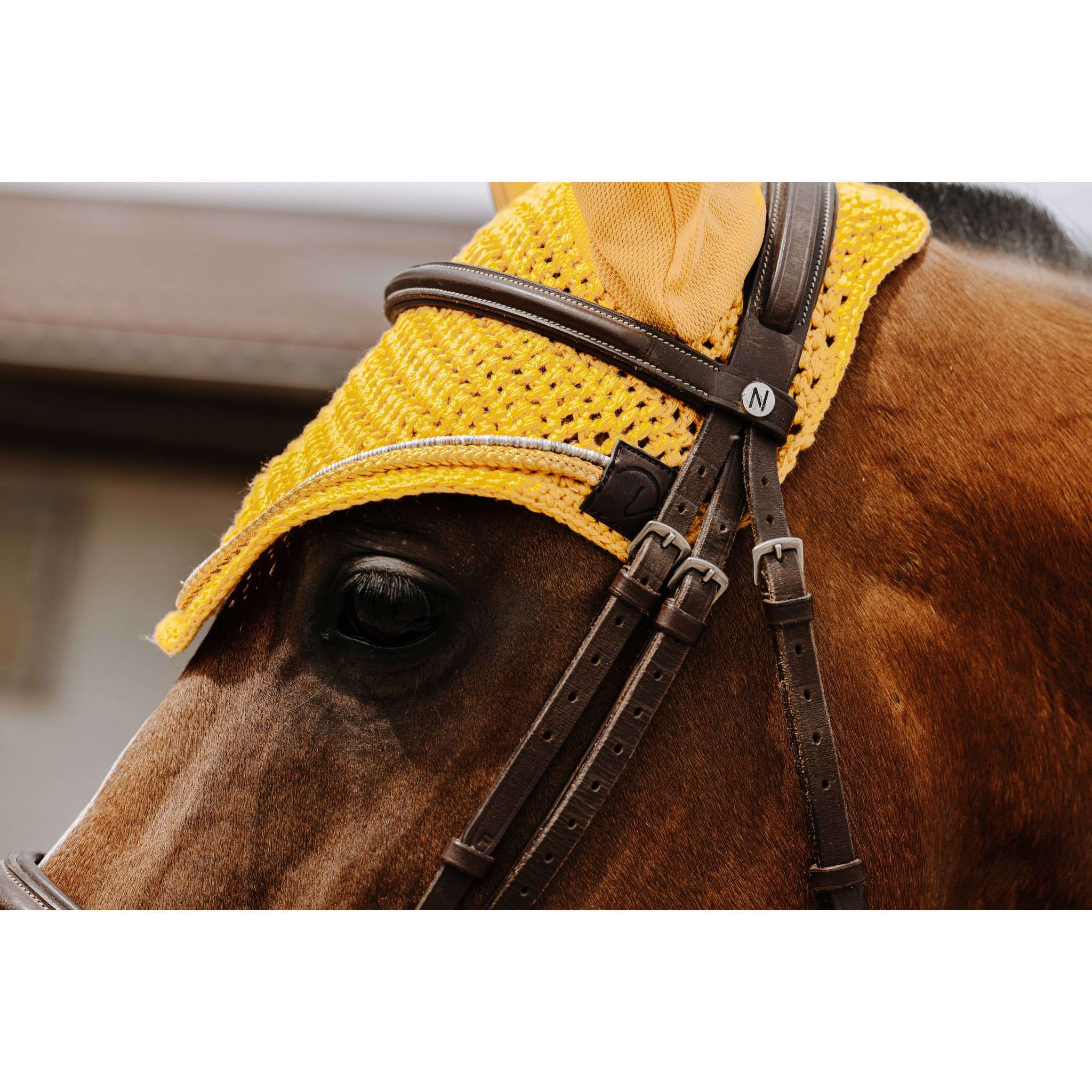 EQUITHÈME Hexalight fly veil Yellow 306882010