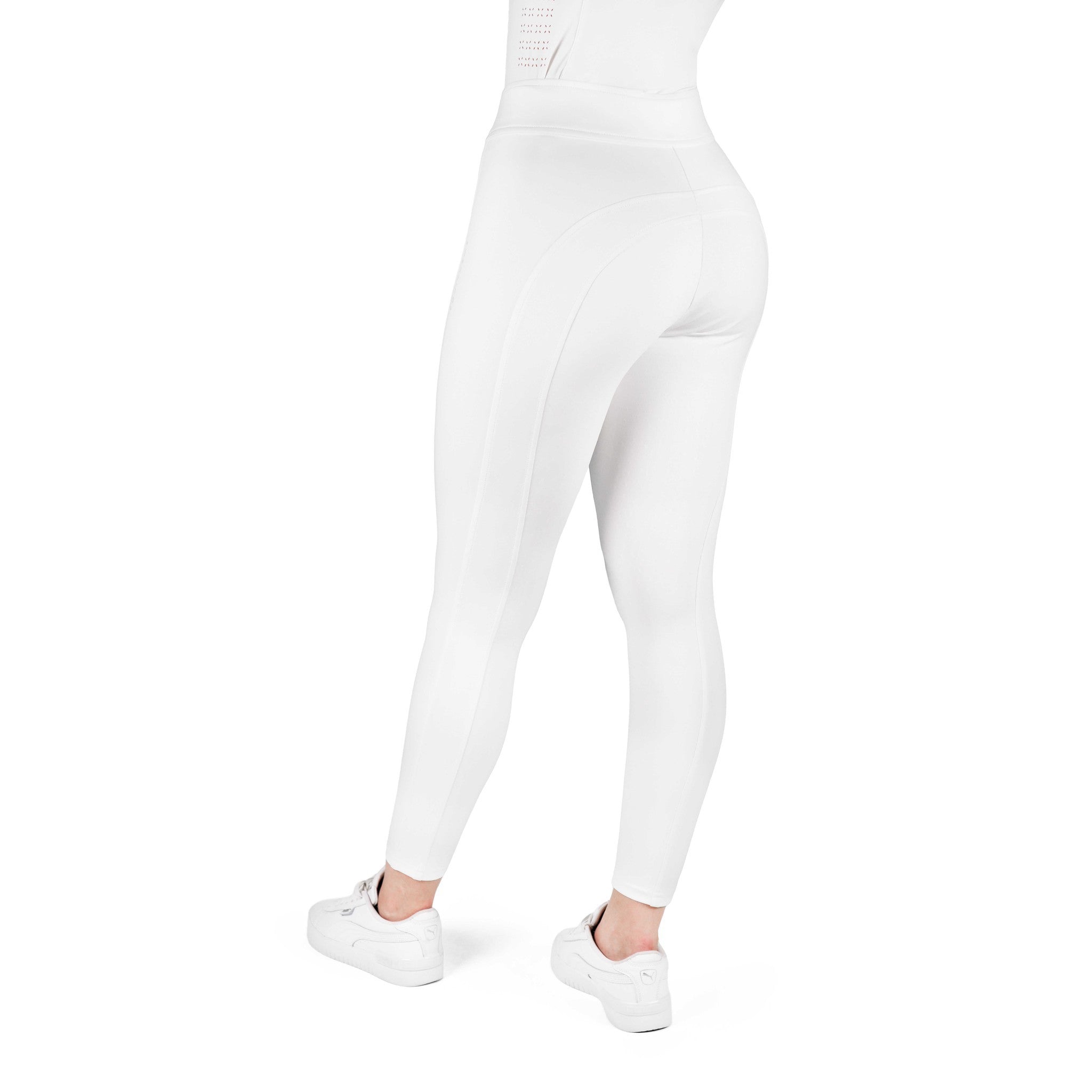 EQUITHÈME Birdy Full Seat Silicone Leggings - Ladies White 979171136