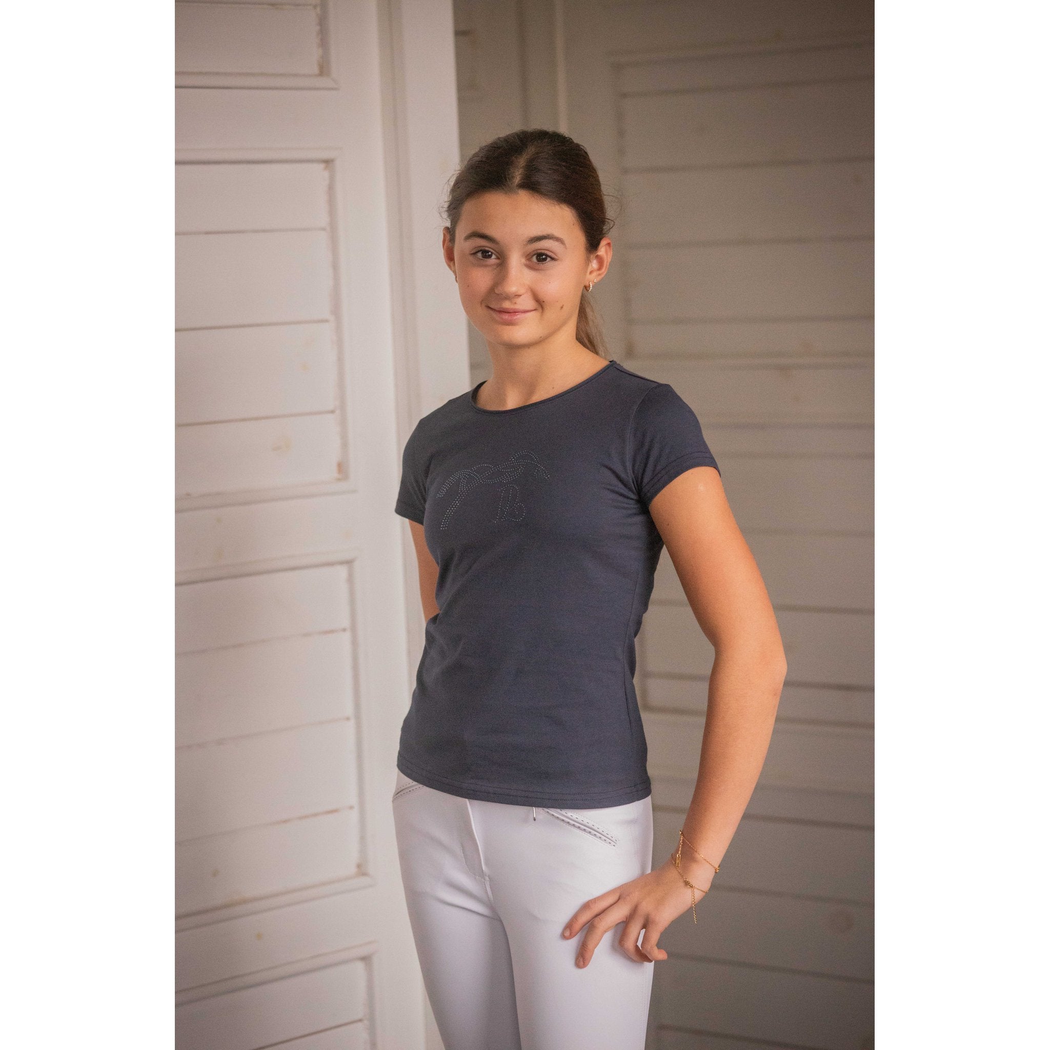 Eden by Pénélope Iconic Strass T-Shirt - Kids Navy blue - 980402712_ambi_1