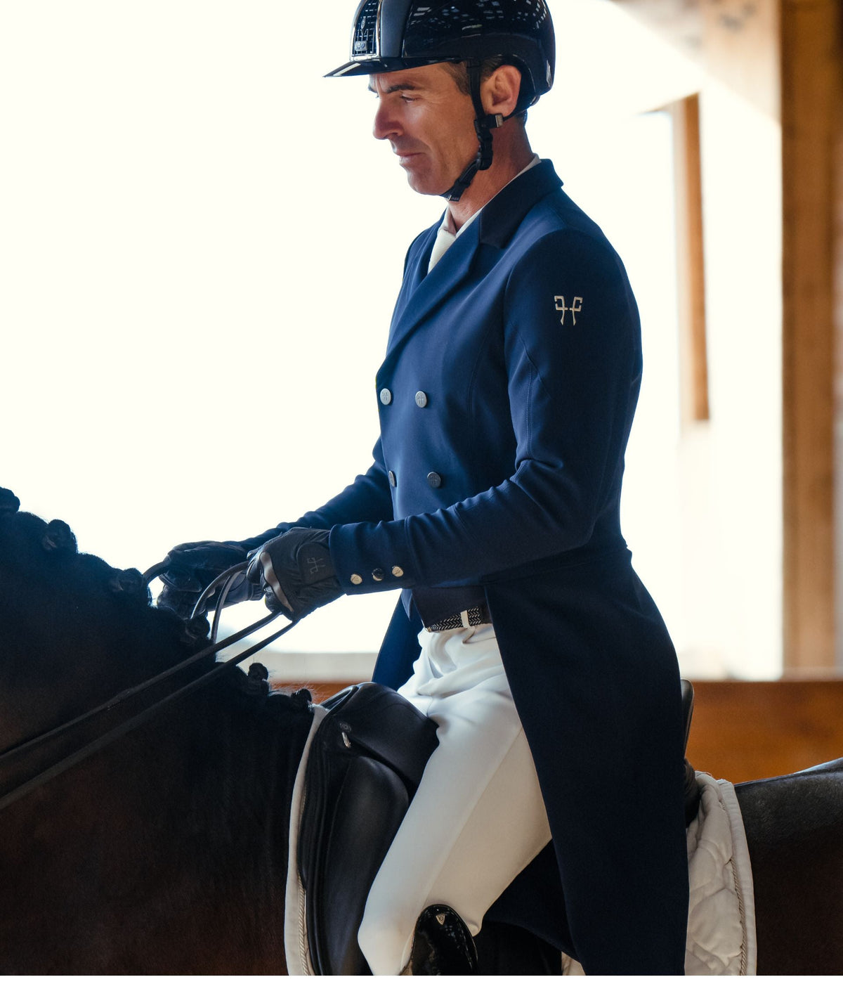 Horse Pilot Long Frac Jacket Men - Navy