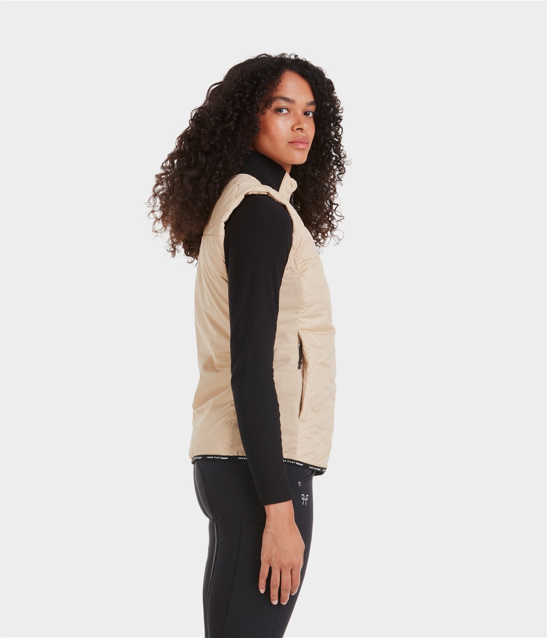 Horse Pilot Rider Vest Women - Latte