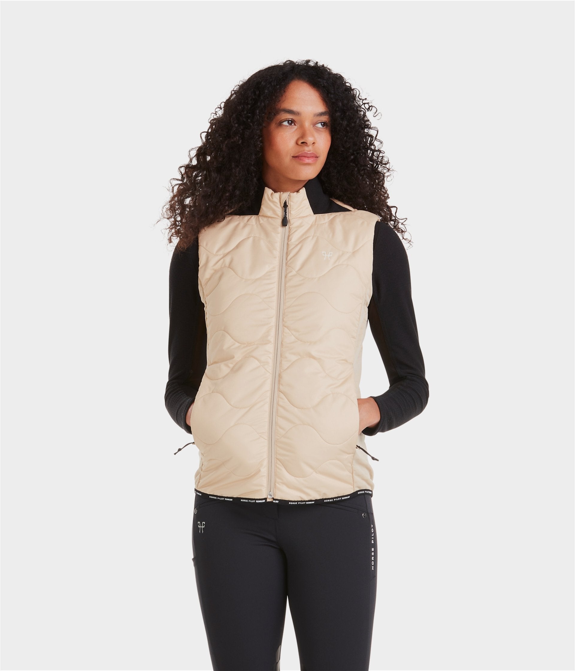 Horse Pilot Rider Vest Women - Latte