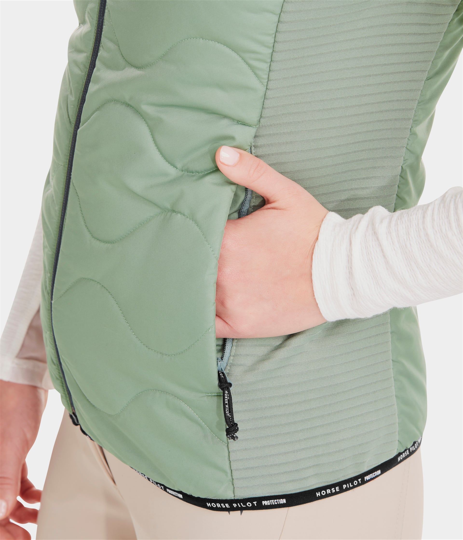 Horse Pilot Rider Vest Women - Smooth Green