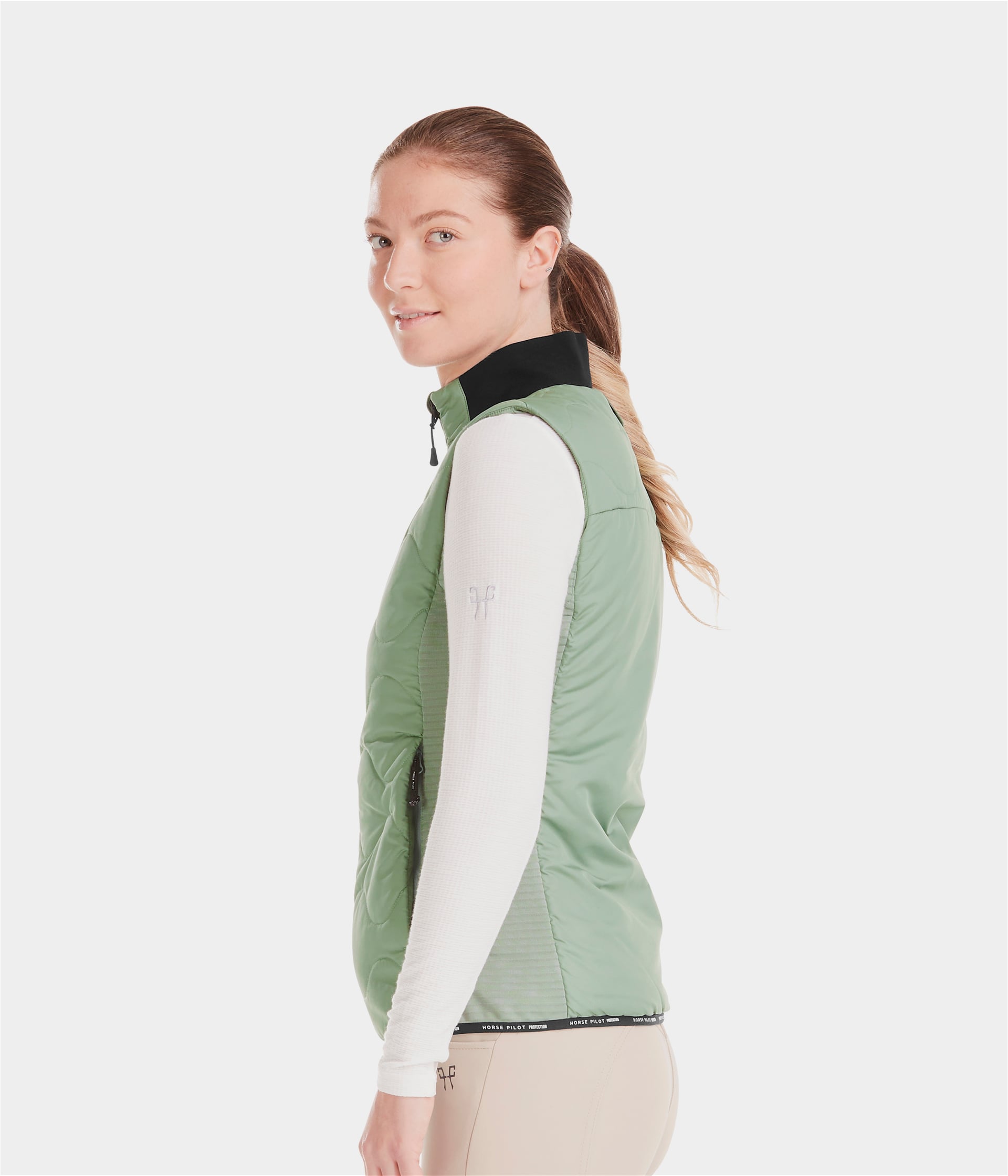 Horse Pilot Rider Vest Women - Smooth Green