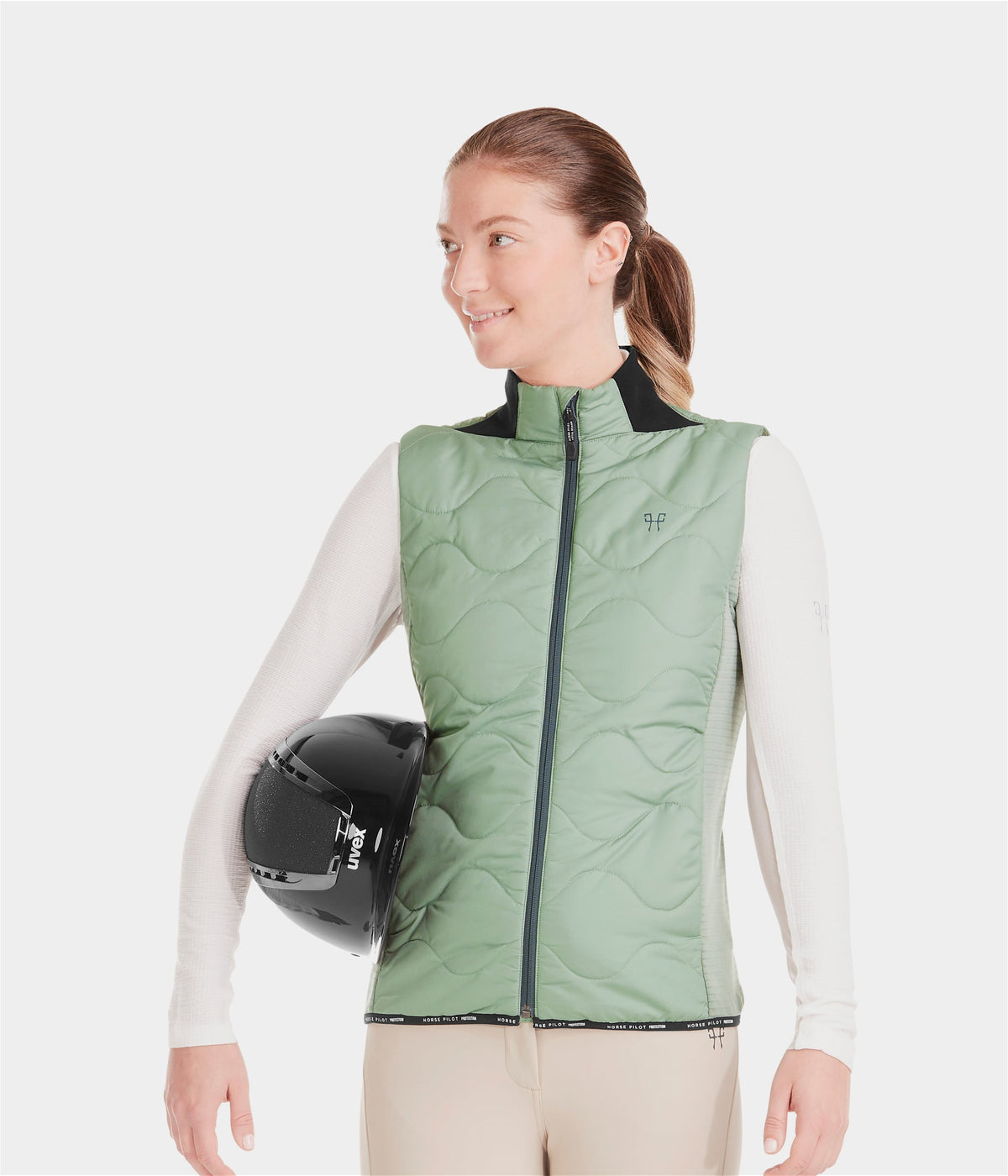 Horse Pilot Rider Vest Women - Smooth Green