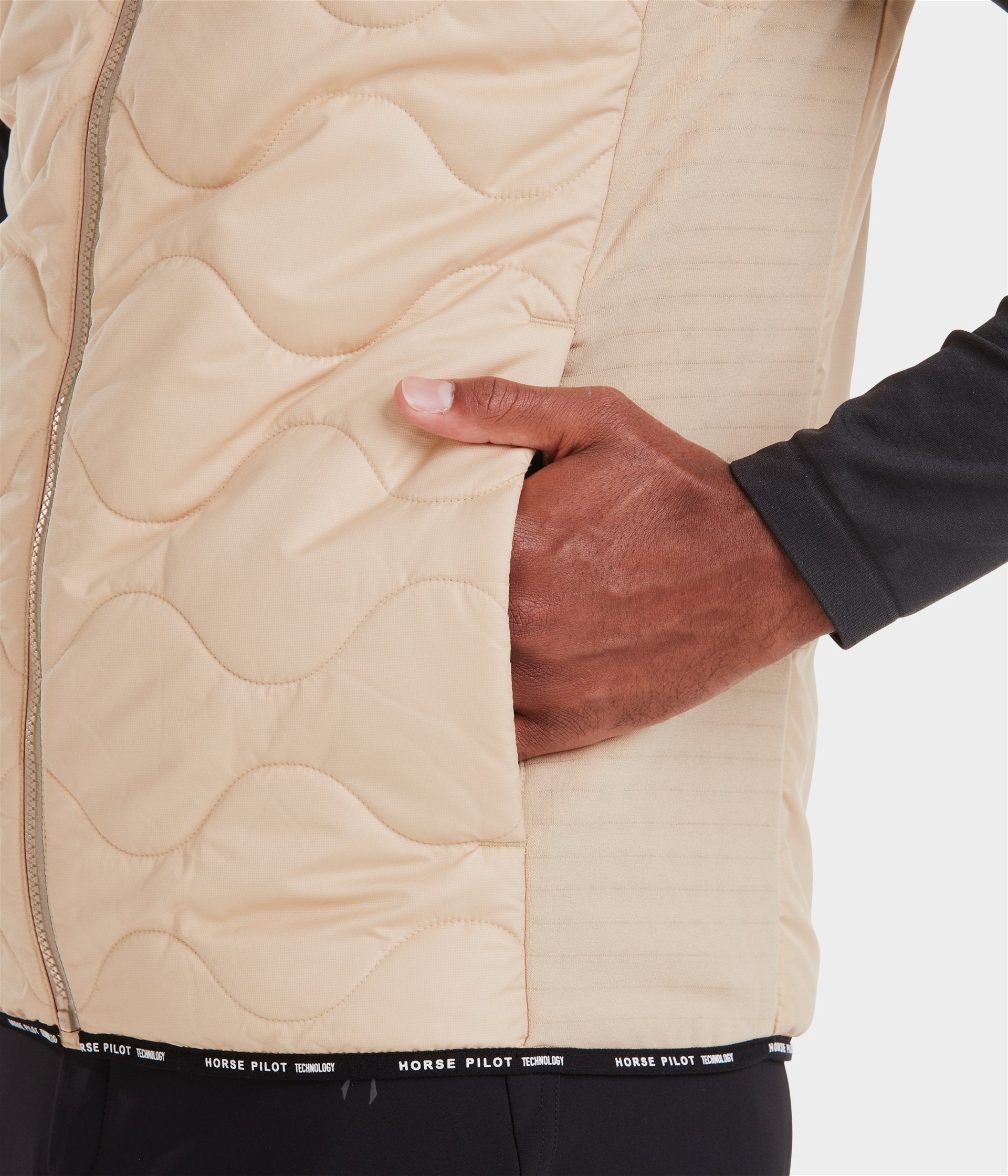 Horse Pilot Rider Vest Men - Latte