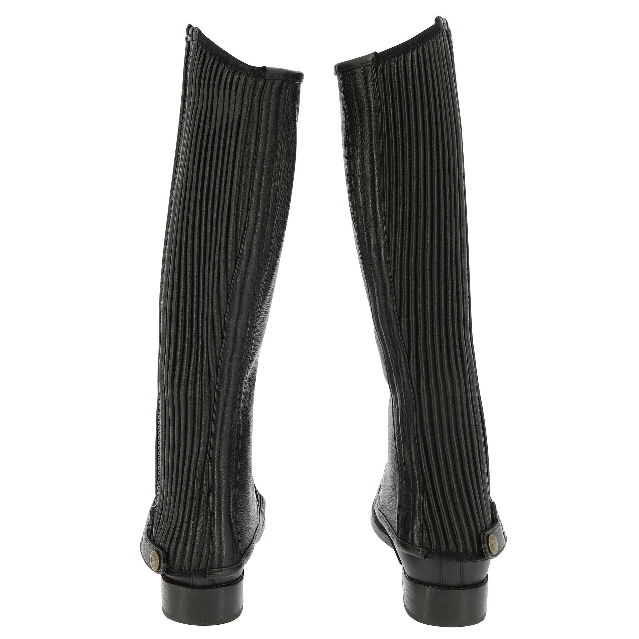 EQUITHÈME Leather half-chaps - Adult Black 913015203