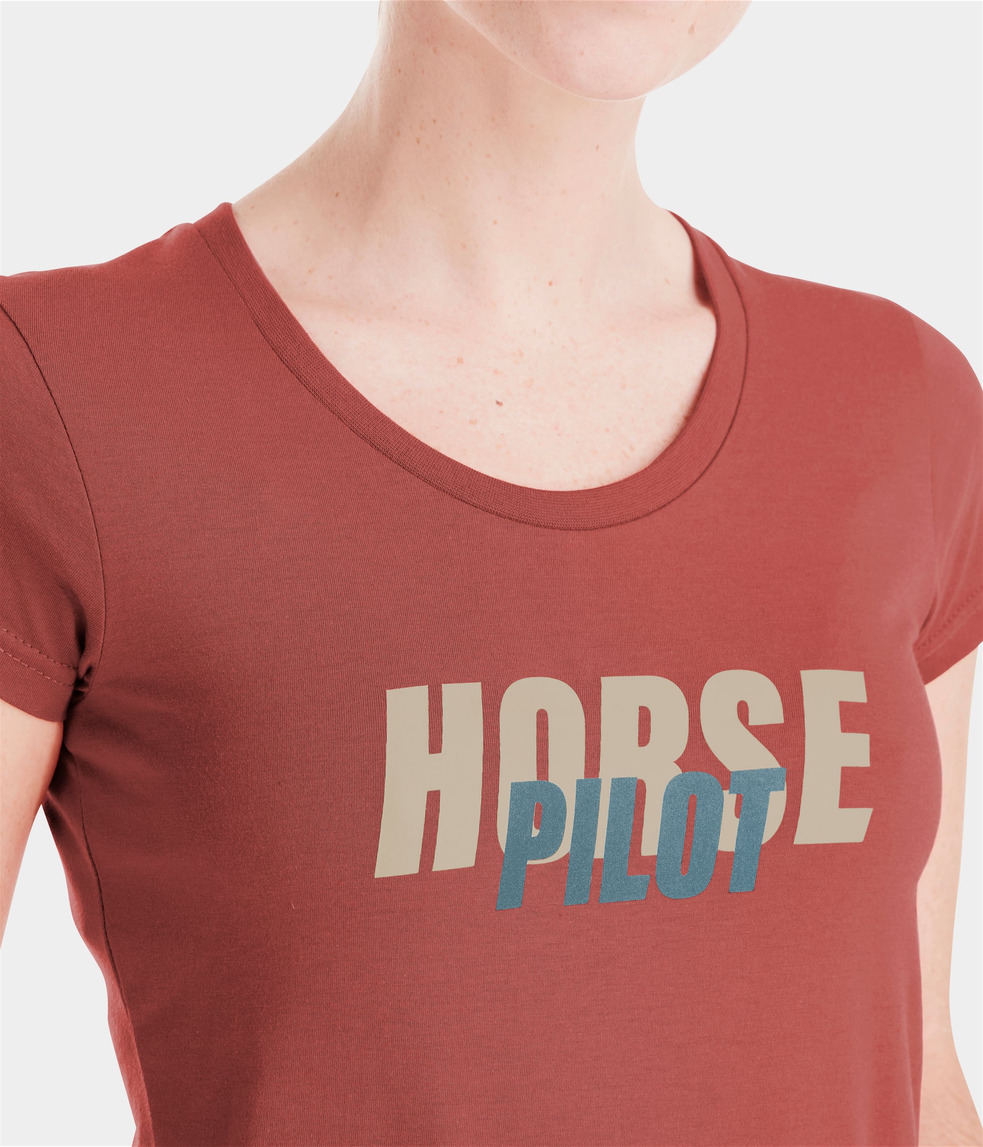 Horse Pilot Team Shirt Women - Terracotta