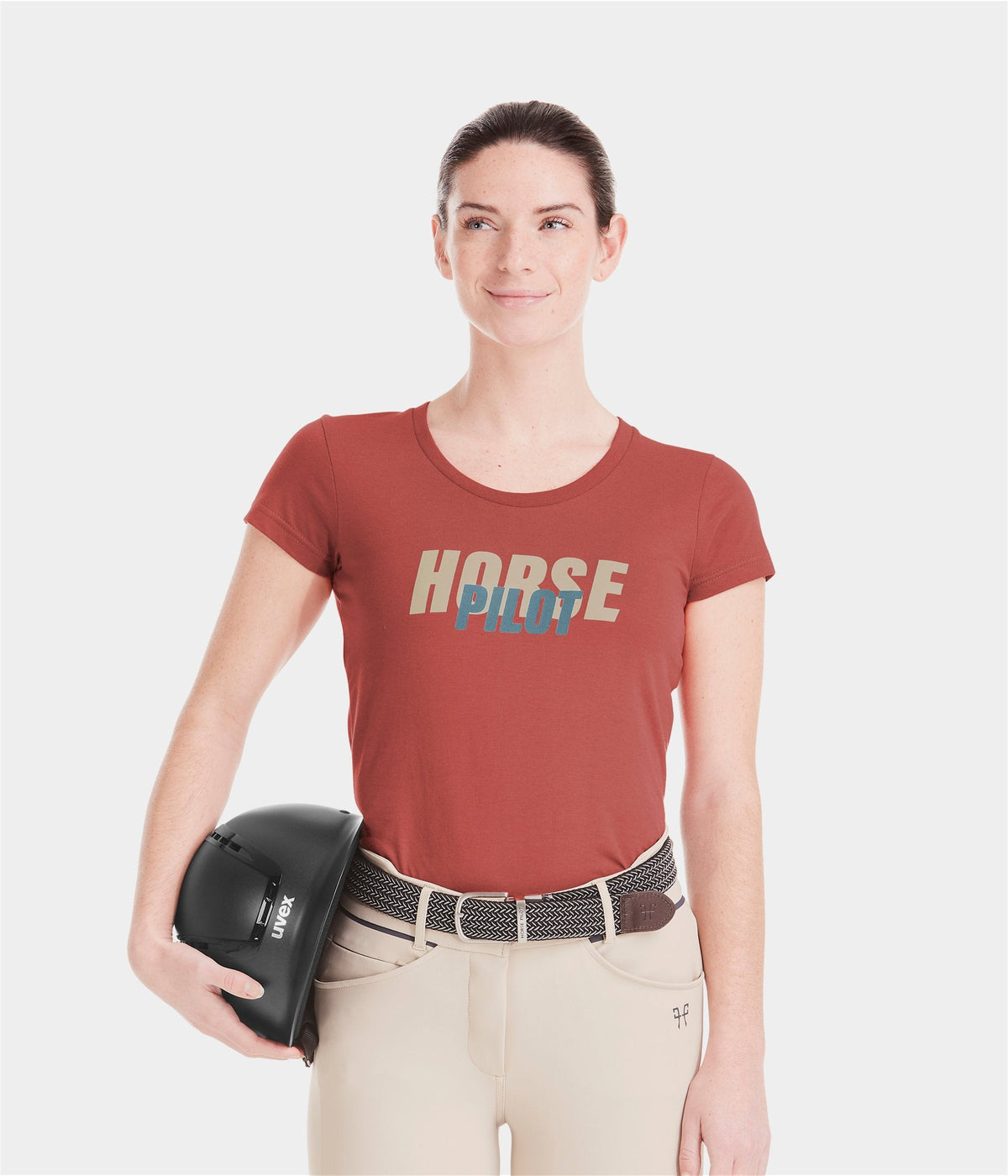 Horse Pilot Team Shirt Women - Terracotta