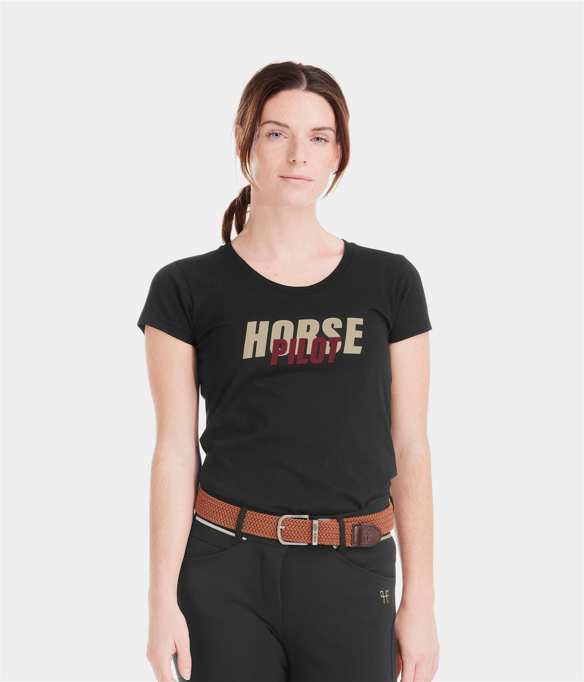 Horse Pilot Team Shirt Women - Black