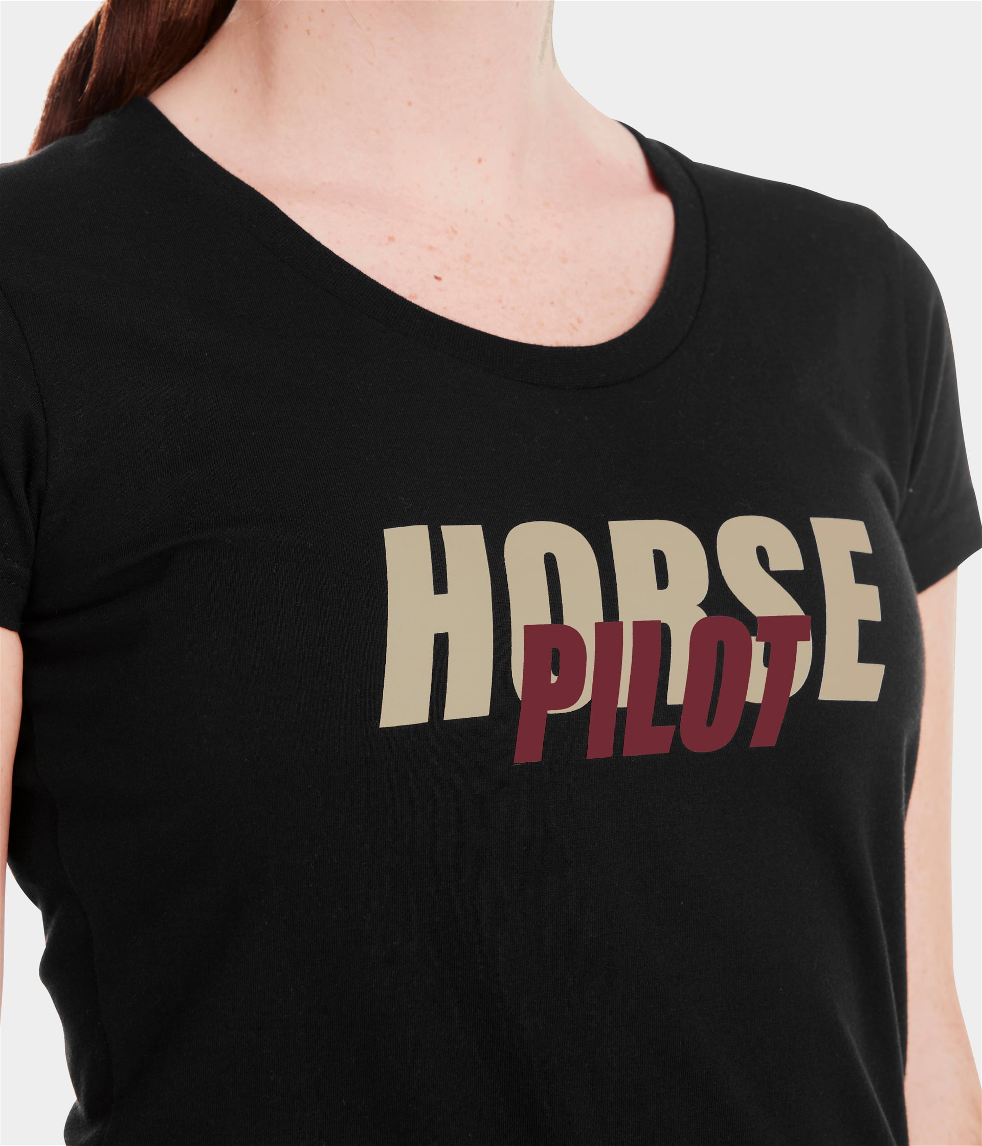 Horse Pilot Team Shirt Women - Black