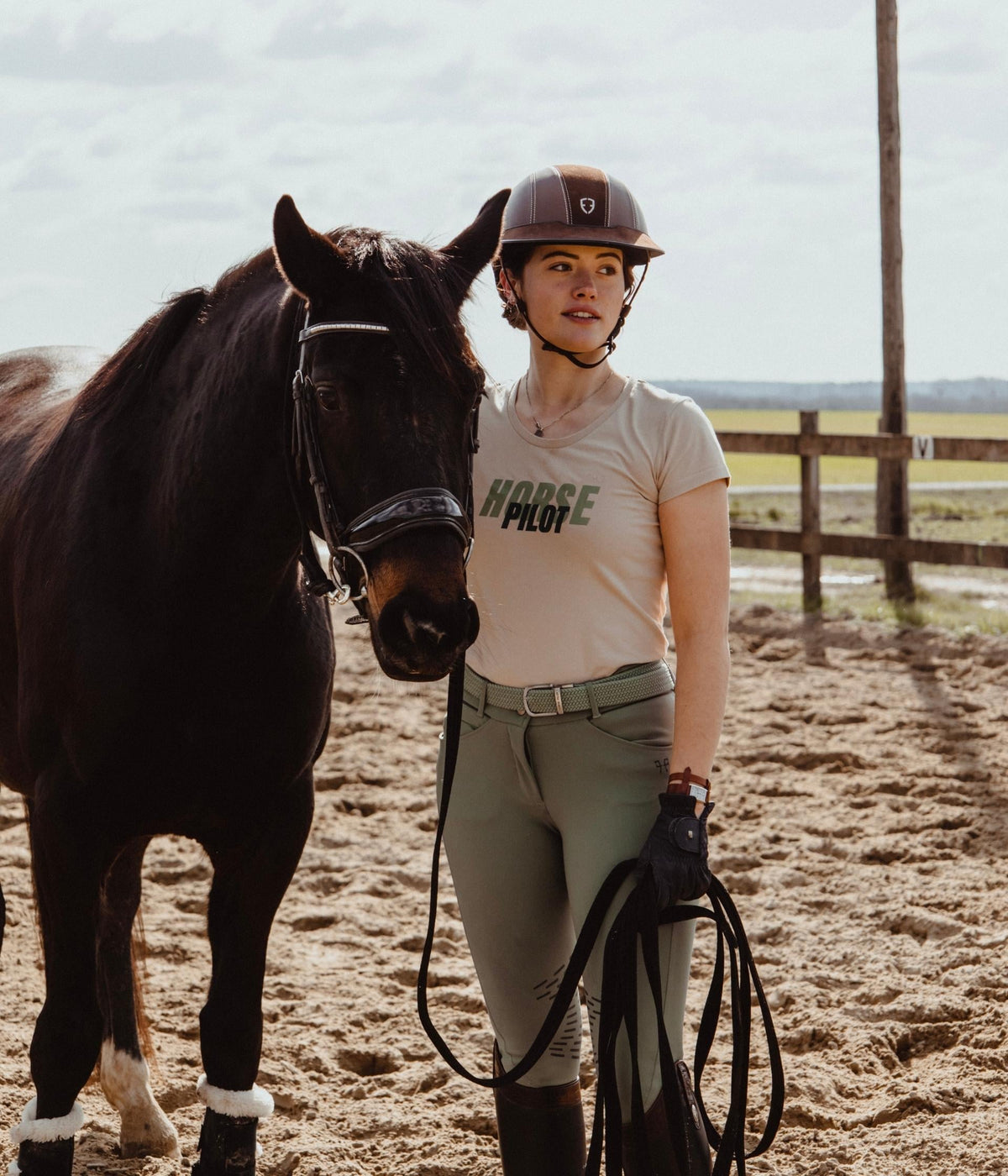 Horse Pilot Team Shirt Women - Sand