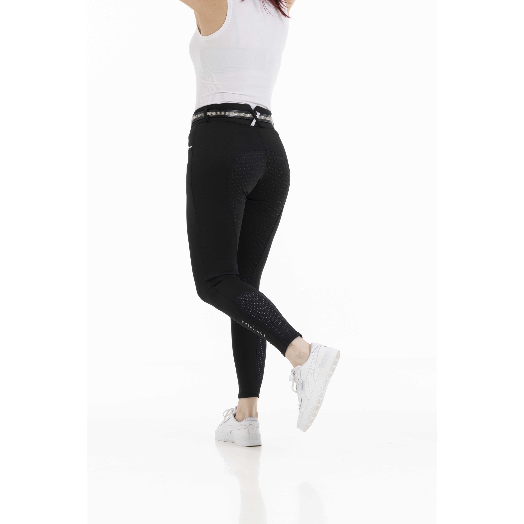 EQUITHÈME Claudine Breeches with silicone full seat - Ladies Black 979788236
